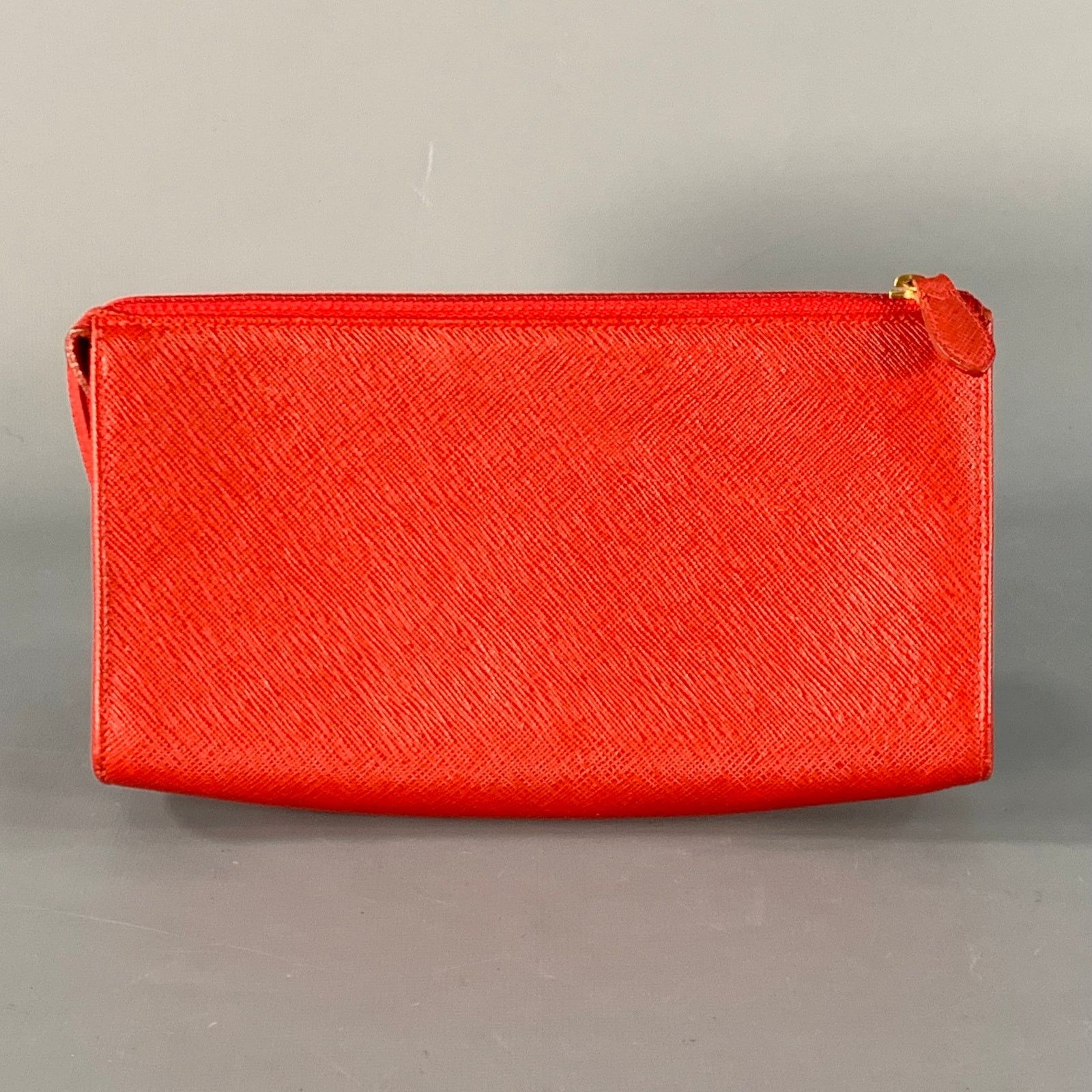 Coach COACH Red Saffiano Leather Makeup Pouch Size ONE SIZE - 2 Thumbnail