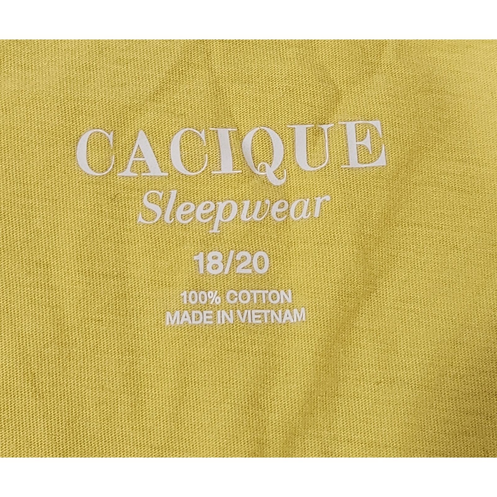 Other Cacique Intimates Yellow Pleated Round Neck Sleep Top 18 20 Size XL / US 12-14 / IT 48-50 - 5 Thumbnail