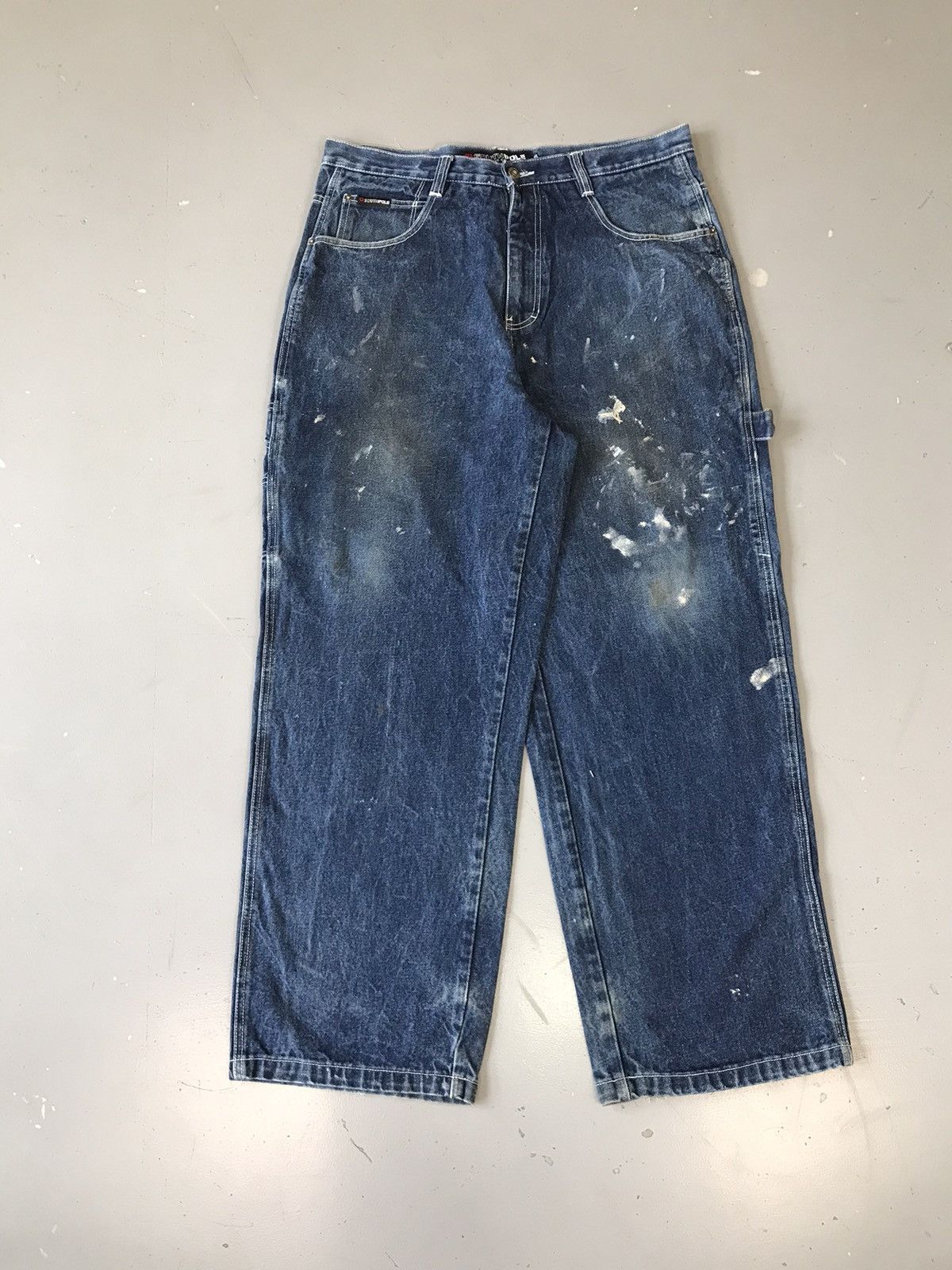 JNCO × Southpole × Vintage Vintage Southpole paint 🎨 splatter baggy fit carpenter denim Size US 38 / EU 54 - 2 Thumbnail