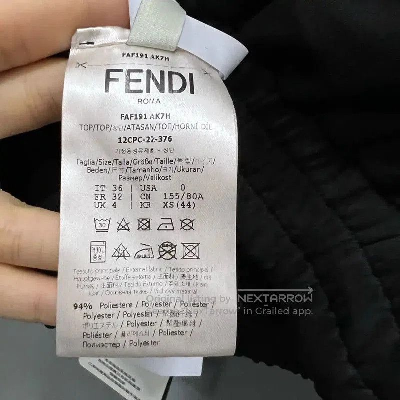 Fendi Fendi Black Cotton Long Sleeve Cropped Hoodie . Size XXS / US 00 / IT 34 - 5 Thumbnail
