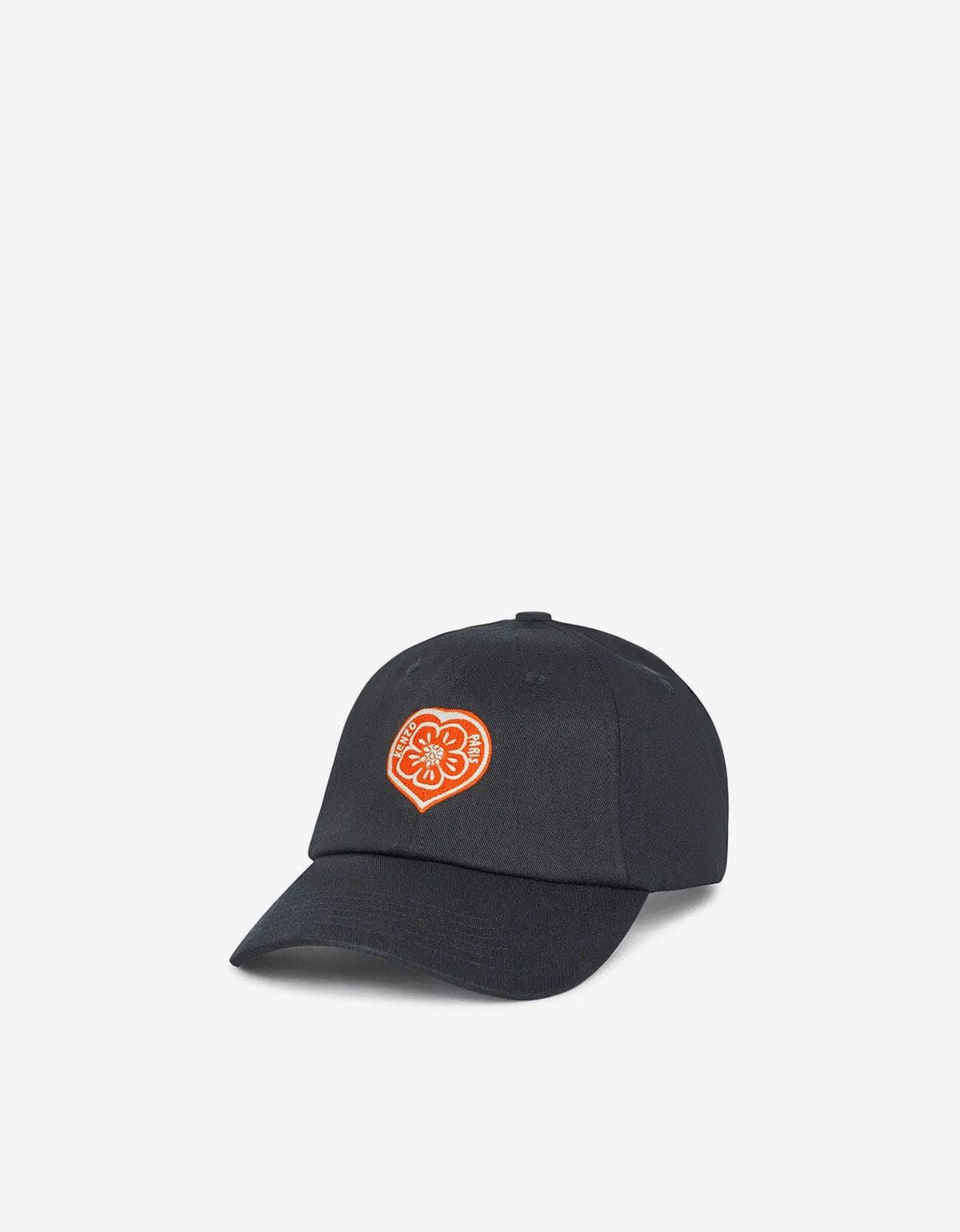 Kenzo Kenzo Boke Heart Black Embroidered Cap Size ONE SIZE - 1 Thumbnail