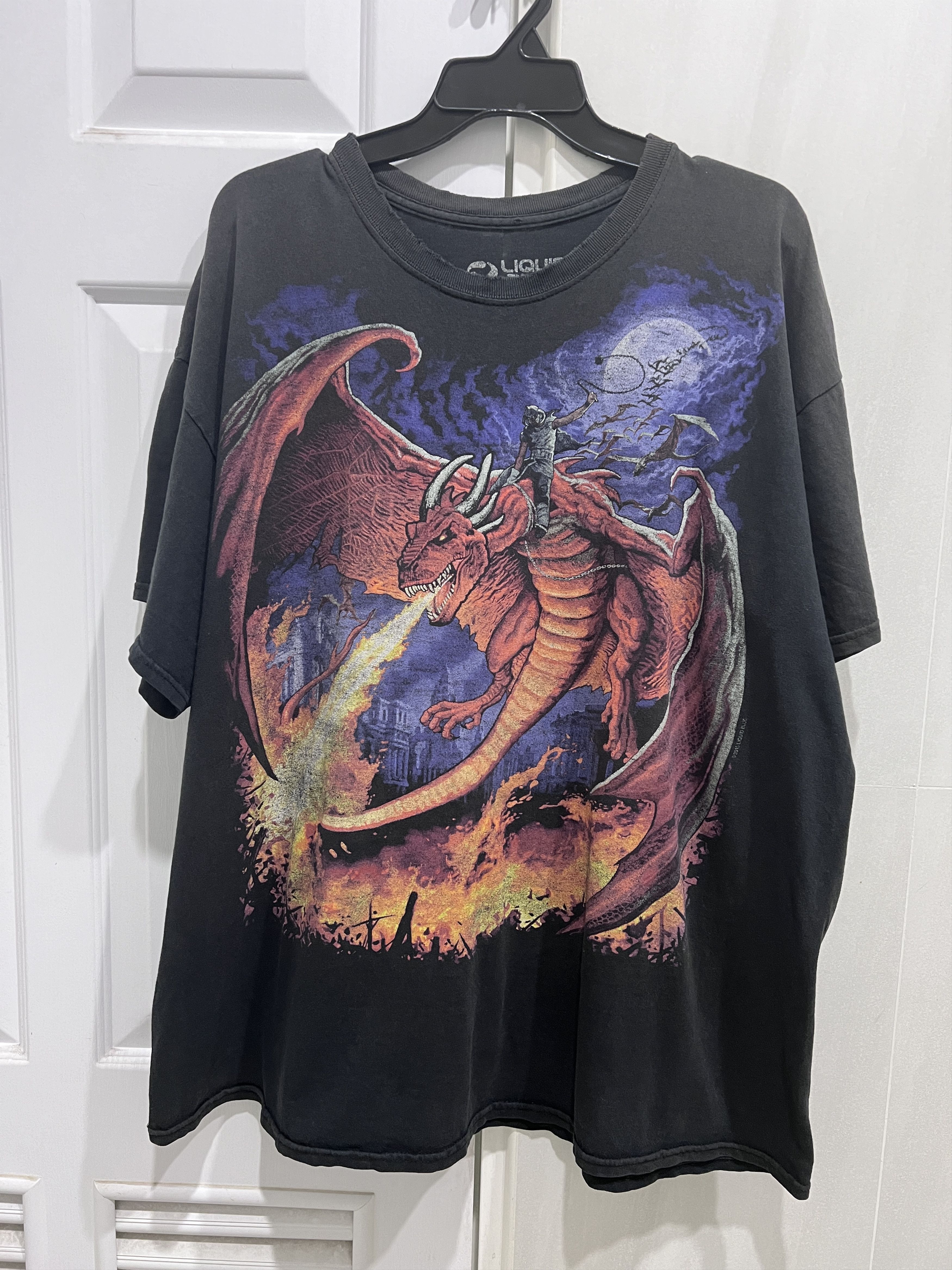 Liquid Blue 2015 Liquid Blue Dragon Warrior Skull Tee Faded 2XL Size US XXL / EU 58 / 5 - 2 Thumbnail