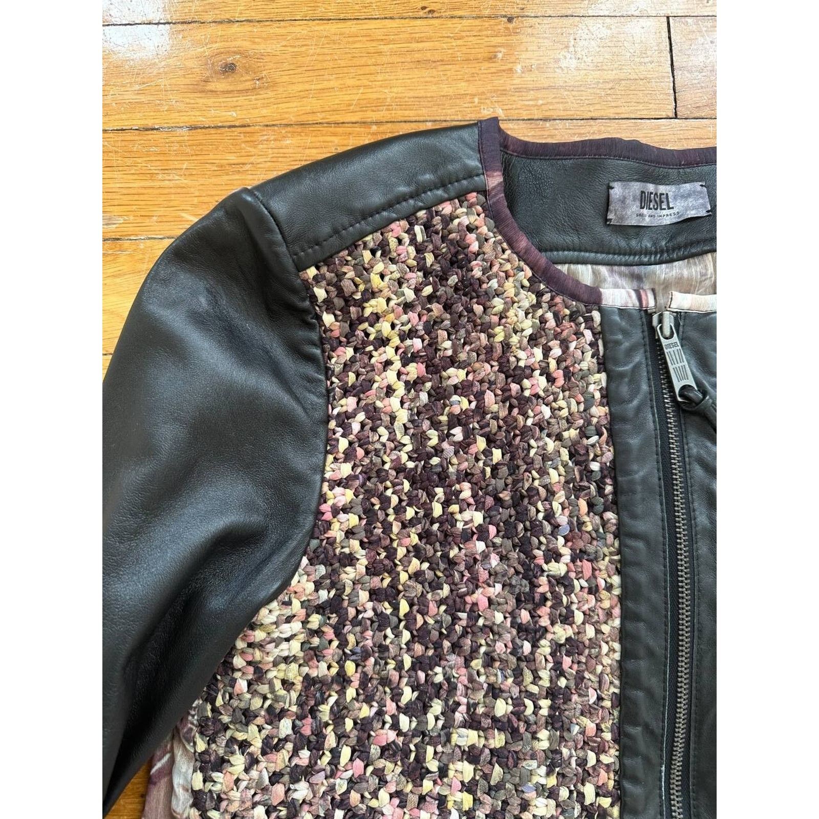Diesel Diesel Women Leather Biker Jacket Lond Sleeve Size M A000610 Size M / US 6-8 / IT 42-44 - 5 Thumbnail