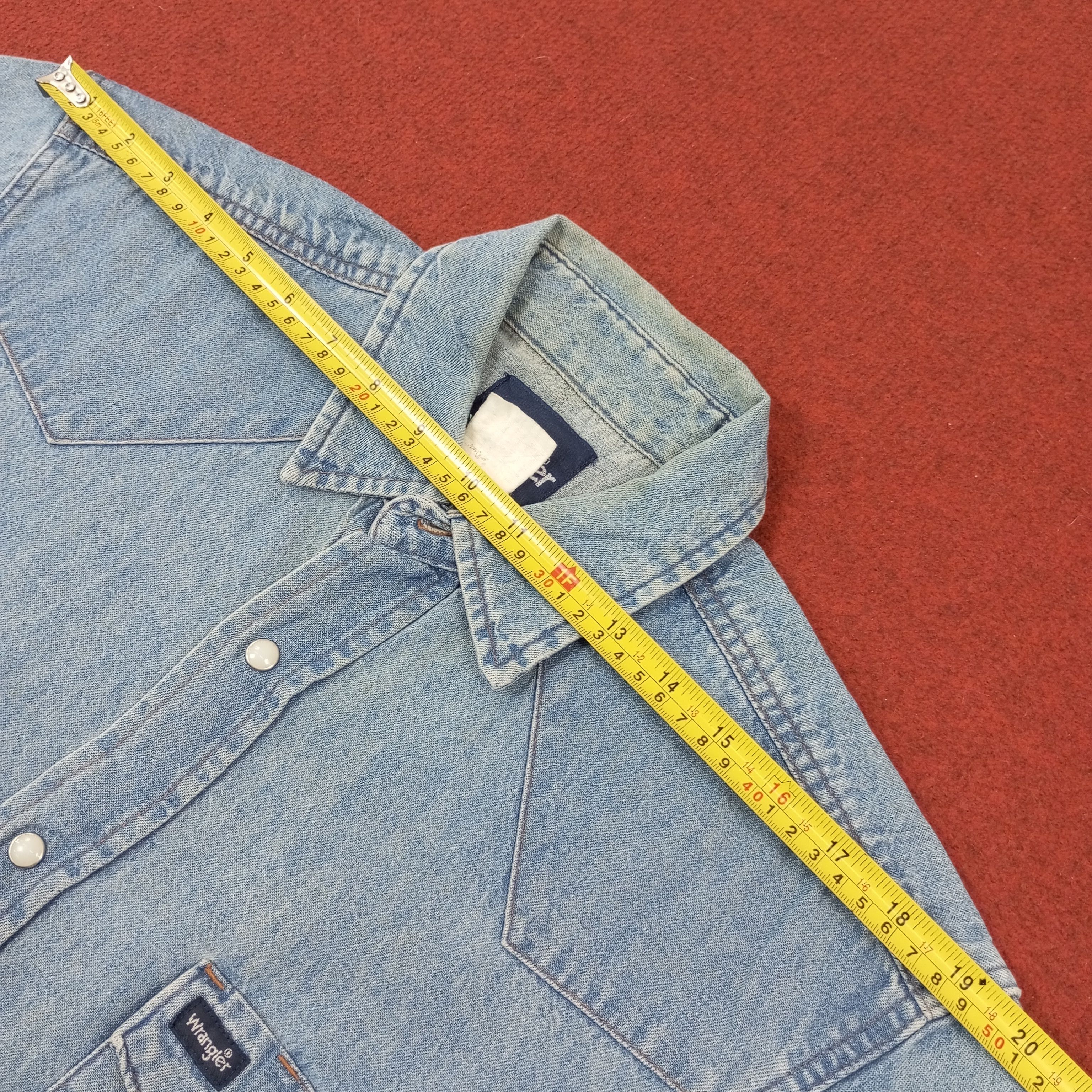 Vintage × Wrangler Wrangler Double Pocket Design Casual Shirt c219n8 Size US L / EU 52-54 / 3 - 10 Thumbnail