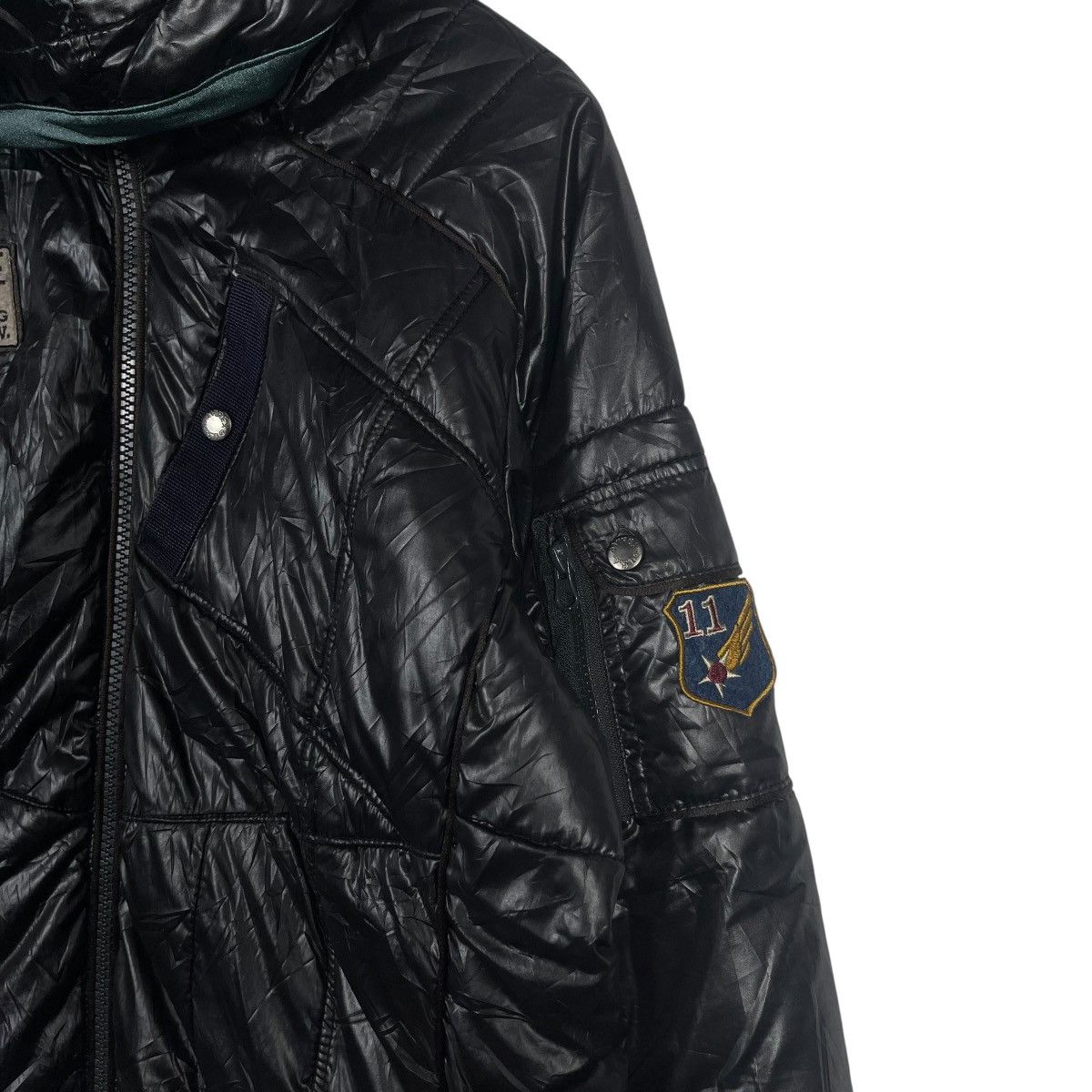 Avirex Avirex USAF Flight Jacket Hooded Puffer Military Patch Black Size US XL / EU 56 / 4 - 5 Thumbnail