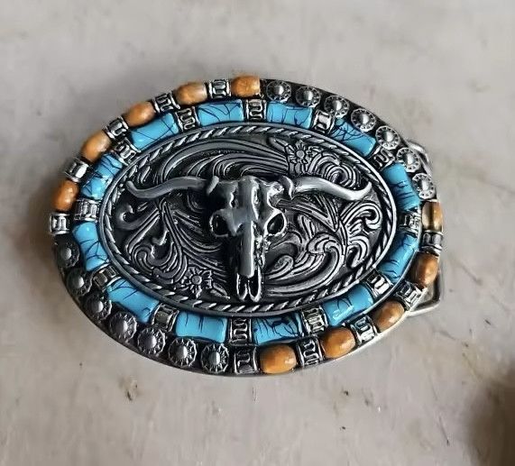 Cowboy Equipment Vintage-Cowboy Rodeo Bull Head belt buckle Size ONE SIZE - 3 Thumbnail