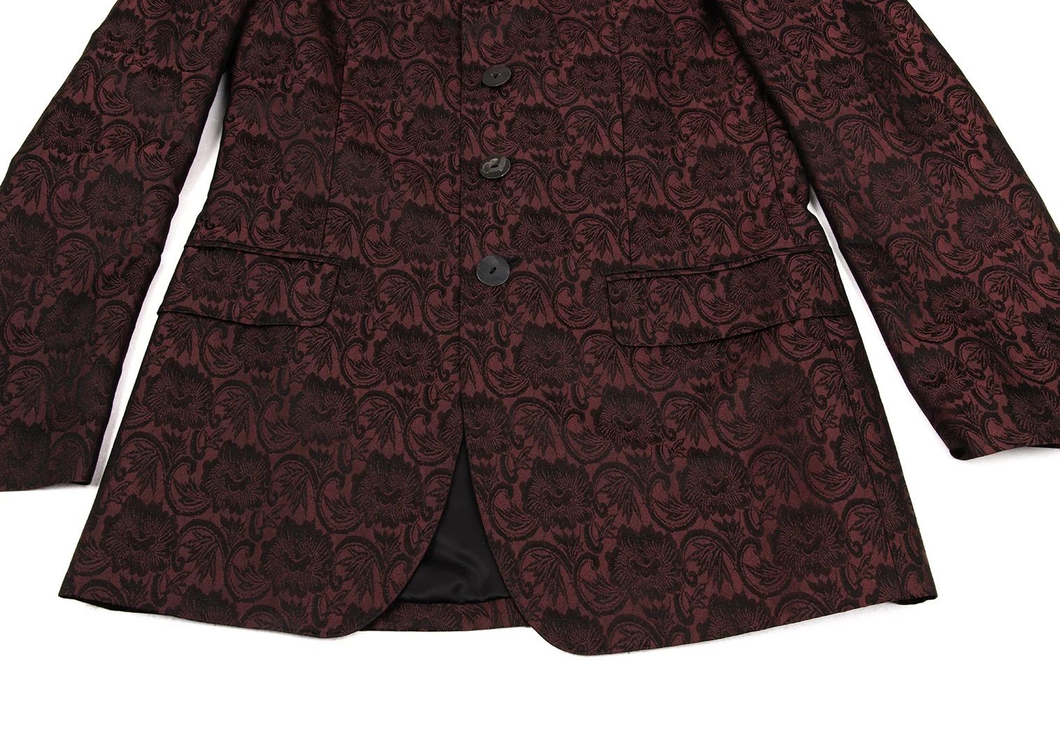 Jean Paul Gaultier Damask Jacquard 4B Jacket in Wine Size 48 Size US M / EU 48-50 / 2 - 9 Thumbnail