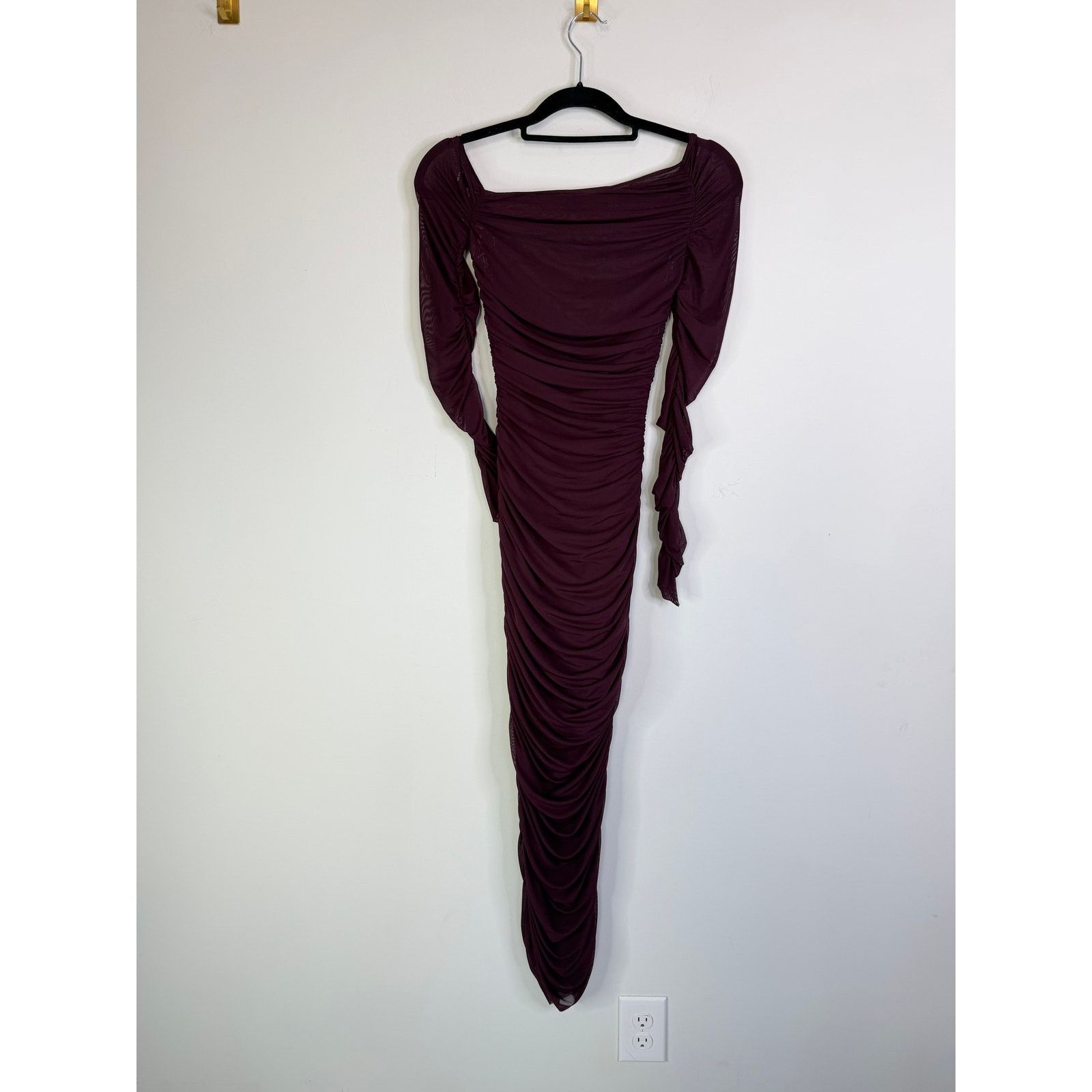 SER.O.YA NEW SEROYA Chantae Mesh Dress in Merlot Size Small Size S / US 4 / IT 40 - 7 Thumbnail
