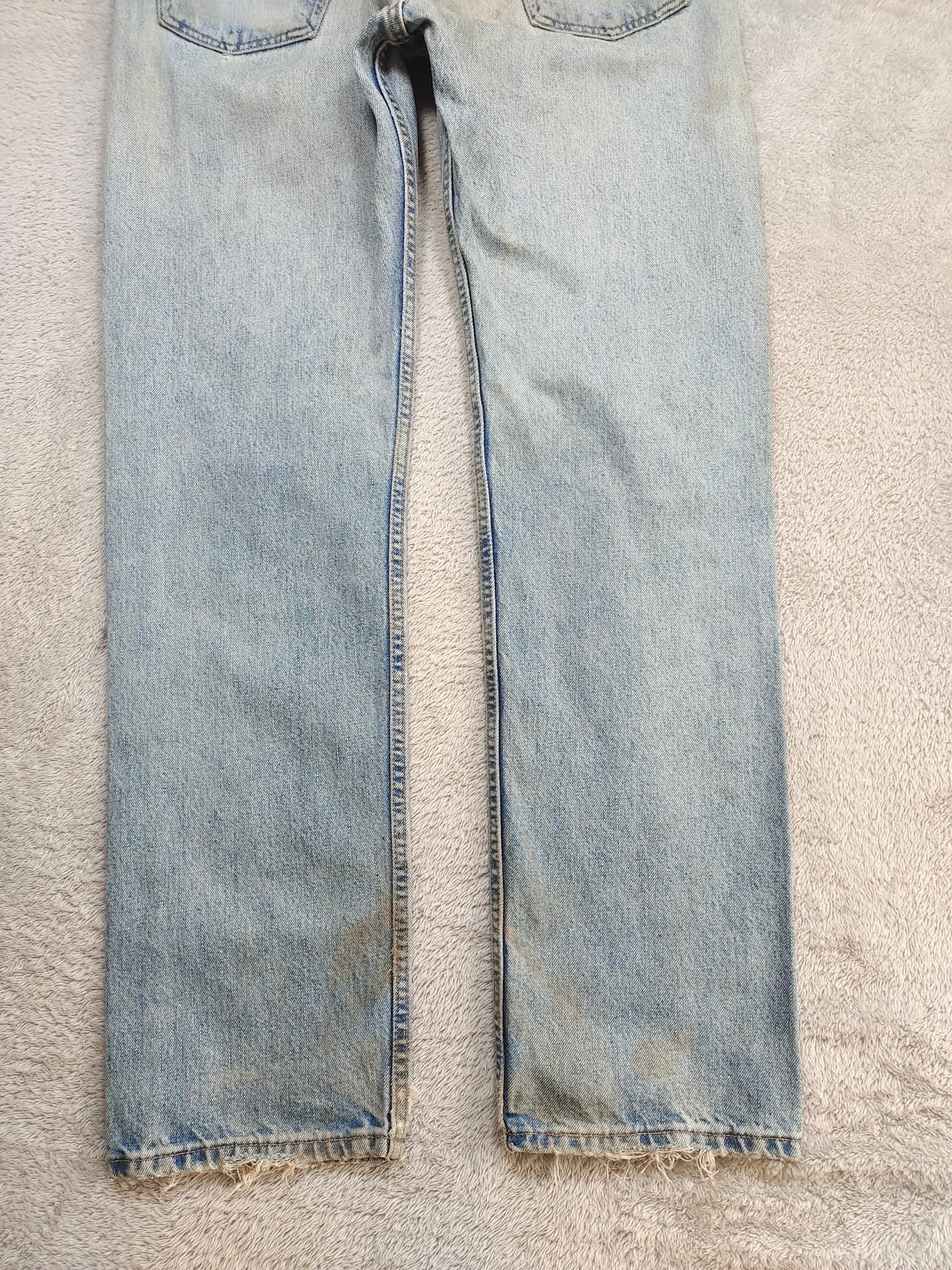 Levi's Levi’s 505 Light Wash Distressed Jeans Red Tab Straight Leg Size US 33 - 9 Thumbnail