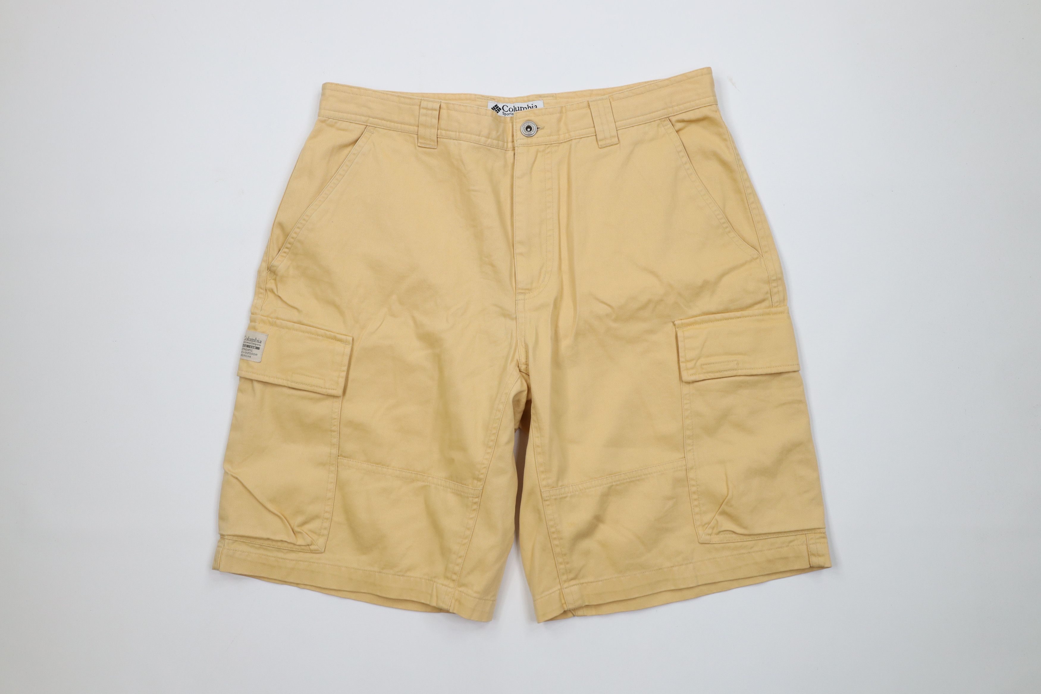 Columbia Vintage Columbia Relaxed Fit Cargo Shorts Yellow Cotton Size US 32 / EU 48 - 1 Thumbnail