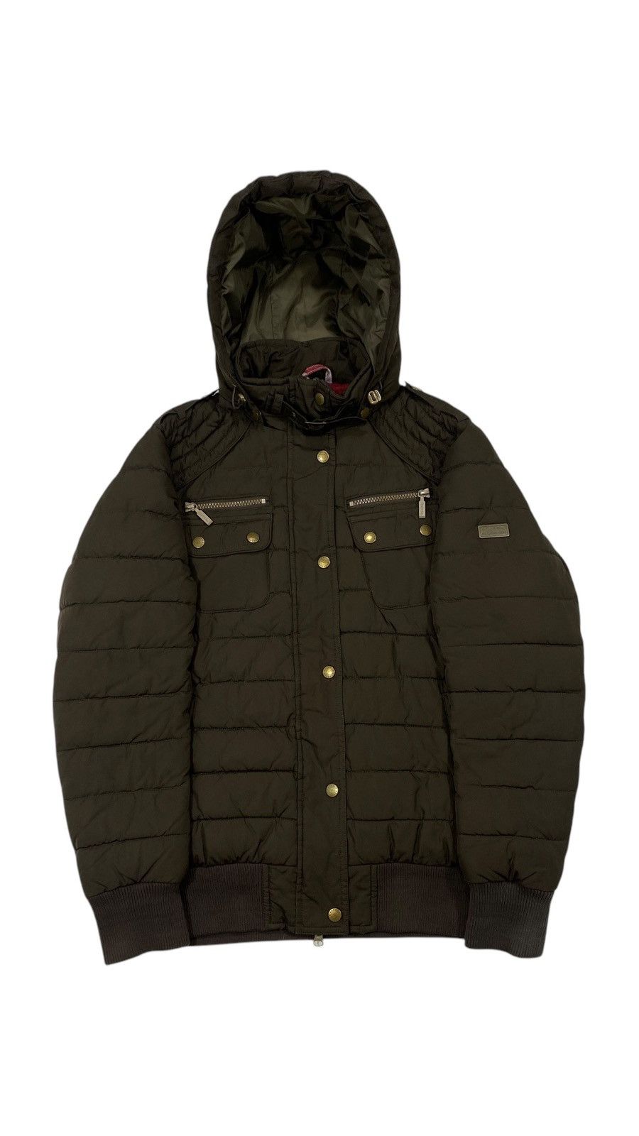 コート BARBOUR Women Coats LQU1819 GN32 Green Barbour BARBOUR Women Bomber Jackets LQU1819 GN32 GREEN