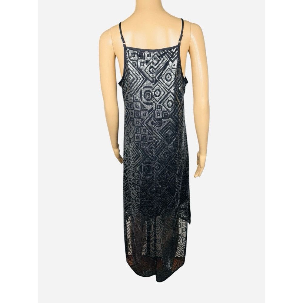 BCBGeneration BCBGGeneration Sequin High-Low Sleeveless Black Dress Size Size M / US 6-8 / IT 42-44 - 3 Thumbnail