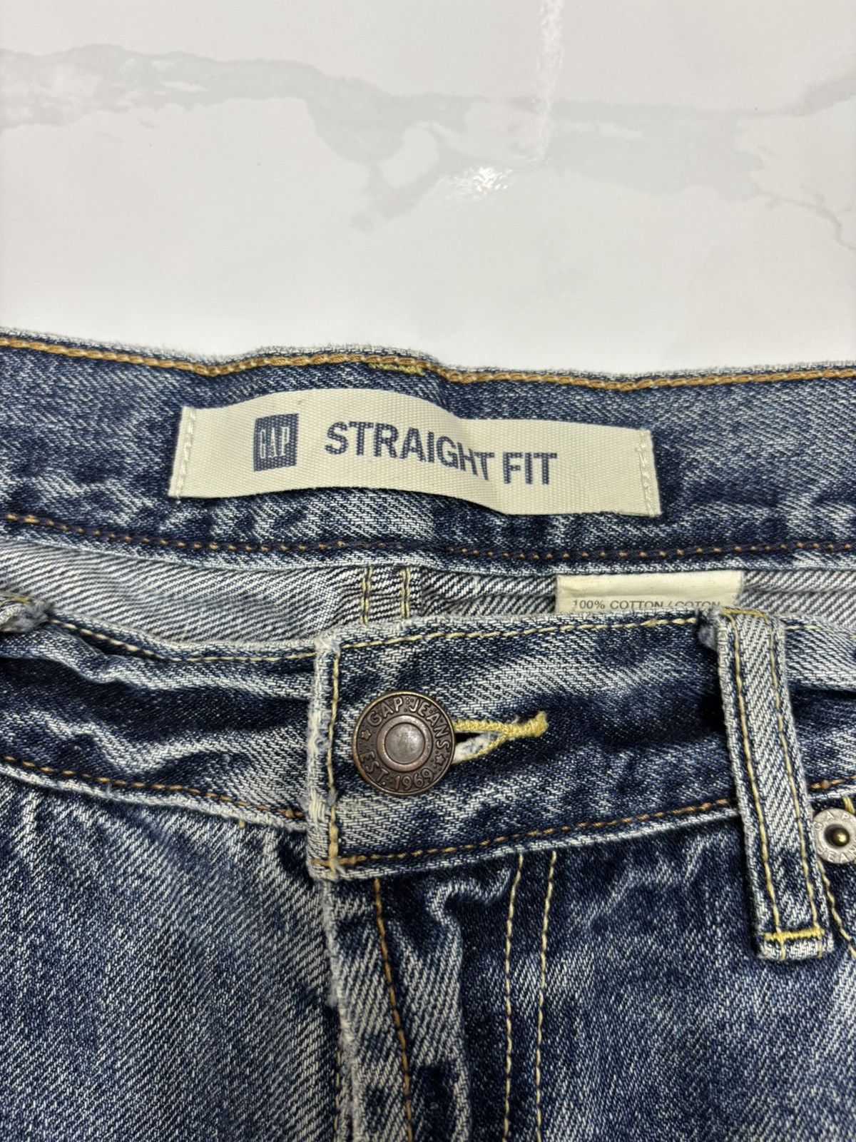 Kapital Vintage GAP Distressed Straight Fit Mud Denim Jeans Size US 30 / EU 46 - 9 Thumbnail