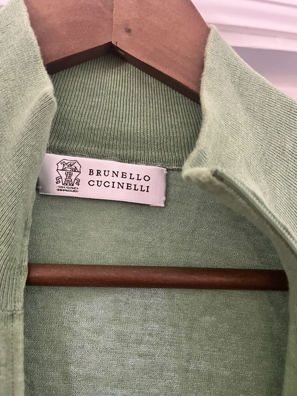 Loro Piana Brunello cucinelli green full zip cardigan size medium Size US M / EU 48-50 / 2 - 2 Thumbnail
