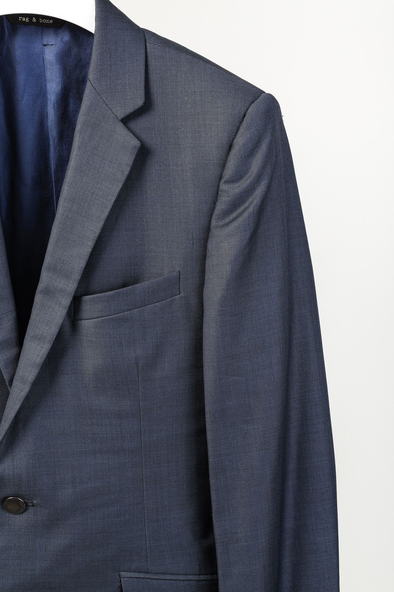 Rag & Bone Rag & Bone Navy Blue Wool-Suiting Tailored Blazer Size 40R - 5 Thumbnail
