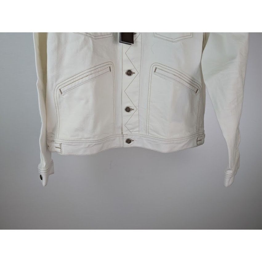 Tom Ford o1rshd1 Iconic Denim Jacket in Off-White Size US XL / EU 56 / 4 - 4 Thumbnail