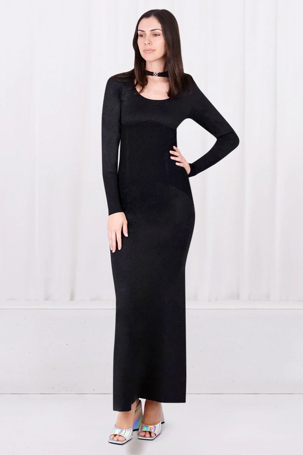 Lanvin o1y0326 Maxi Dress in Black Size M / US 6-8 / IT 42-44 - 2 Thumbnail