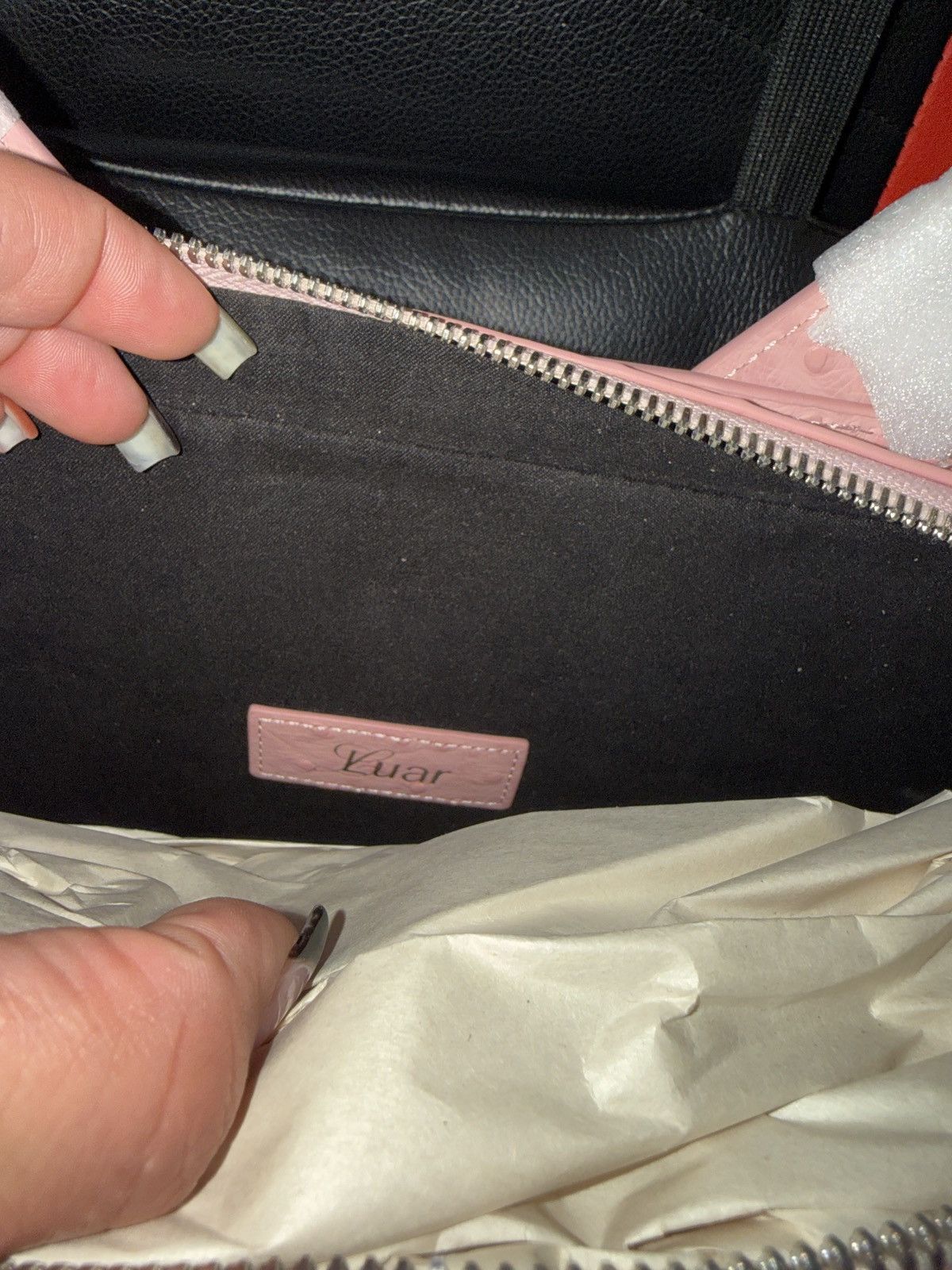 Luar Large Luar Ana Pink Ostrich Bag Size ONE SIZE - 3 Thumbnail