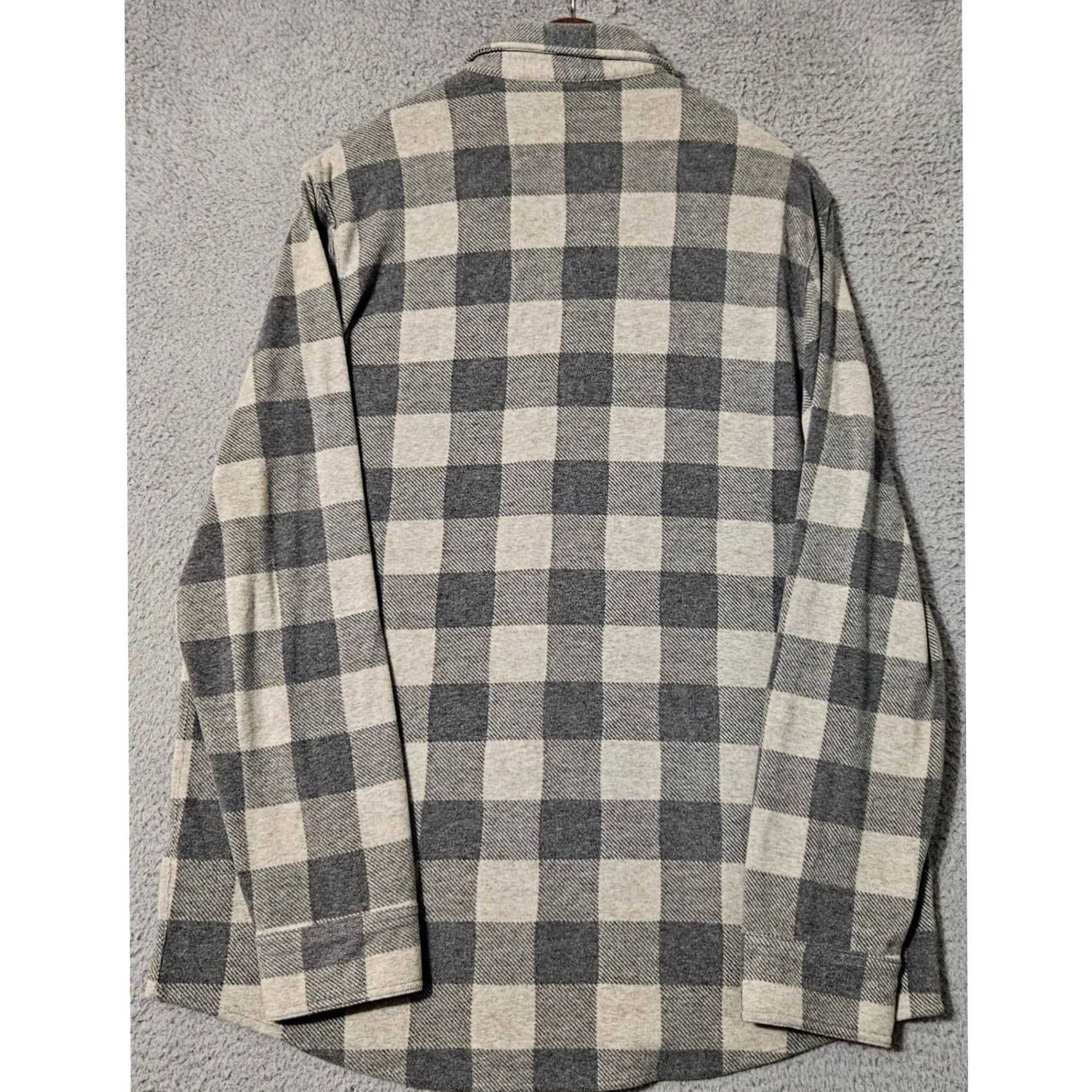 Quince Quince Shirt Mens XL Gray Stretch Sweater Fleece Plaid Soft Comfy Flannel Size US XL / EU 56 / 4 - 2 Thumbnail