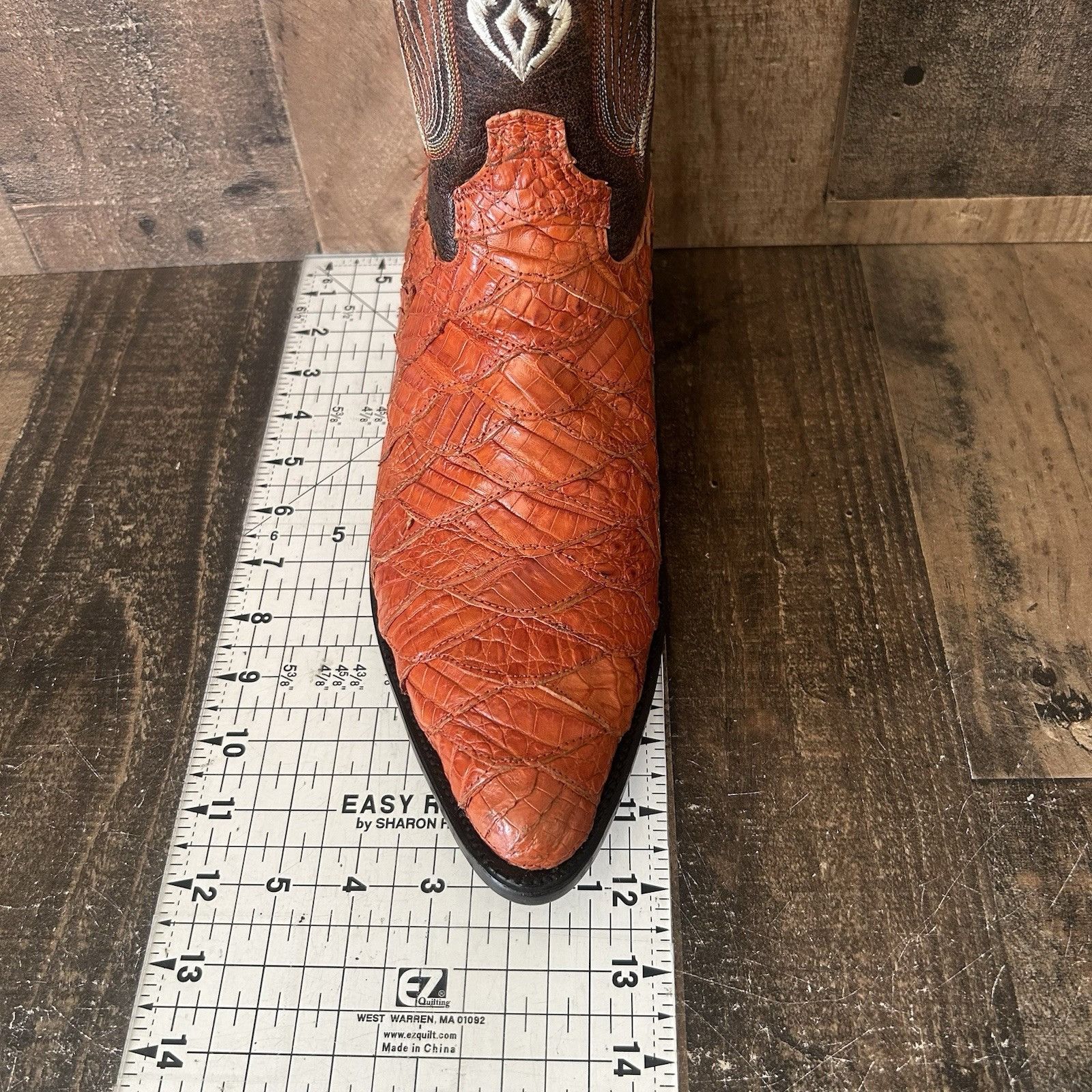 Vintage El General Caiman Western Cowboy Boots Mens 11 Size US 11 / EU 44 - 4 Thumbnail