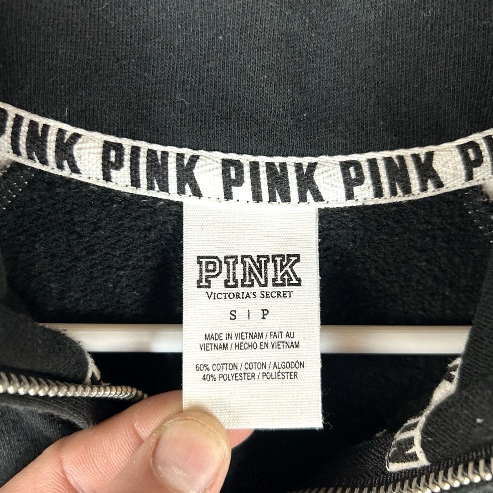 Pinko PINK Victoria's Secret 1/4 Zip Sweatshirt Women's Small Pullover Athletic Top Shirt Size S / US 4 / IT 40 - 3 Thumbnail