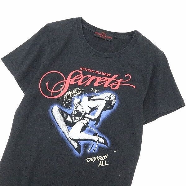 Hysteric Glamour HYSTERIC GLAMOUR Girl Print Glitter T-Shirt Black Size M / US 6-8 / IT 42-44 - 3 Thumbnail