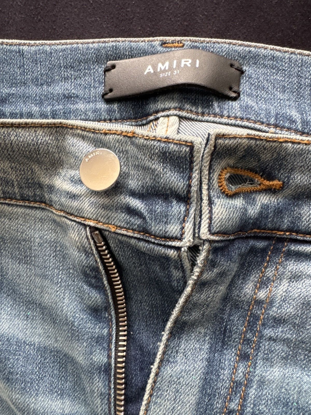 Amiri AMIRI Denim Size 31 Teal Distressing Size US 31 - 6 Thumbnail