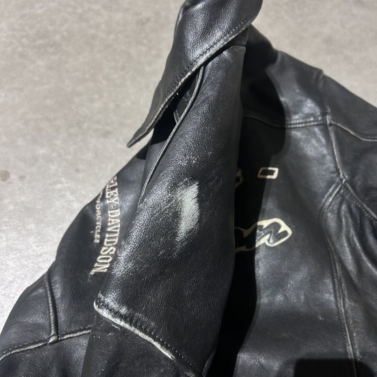 Harley Davidson Vintage harley davidson leather zip up jacket Size US L / EU 52-54 / 3 - 6 Thumbnail