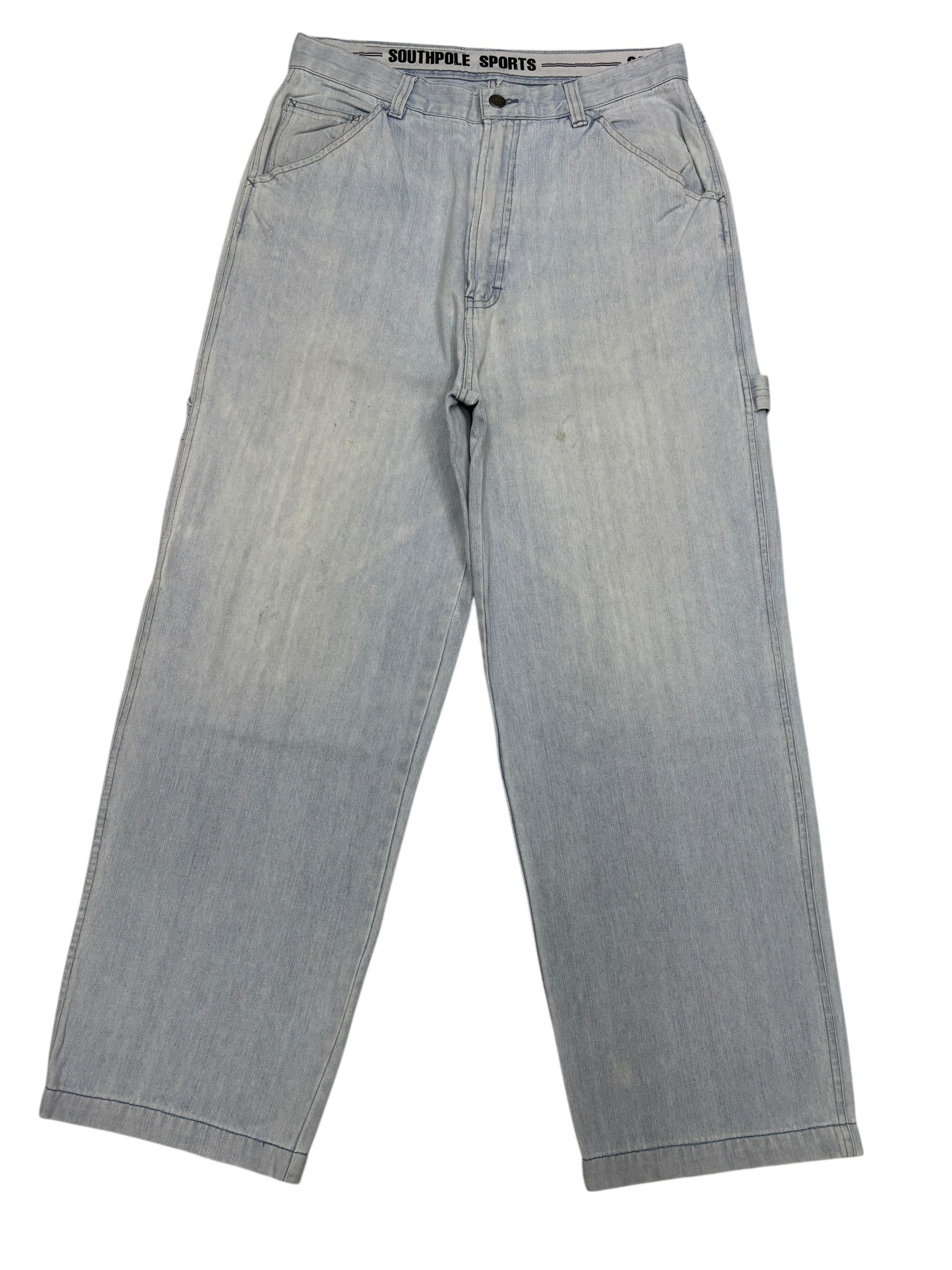 Southpole 🔥SOUTHPOLE BAGGY JEANS BLUE WASH WORKWEAR DENIM Size US 30 / EU 46 - 2 Thumbnail