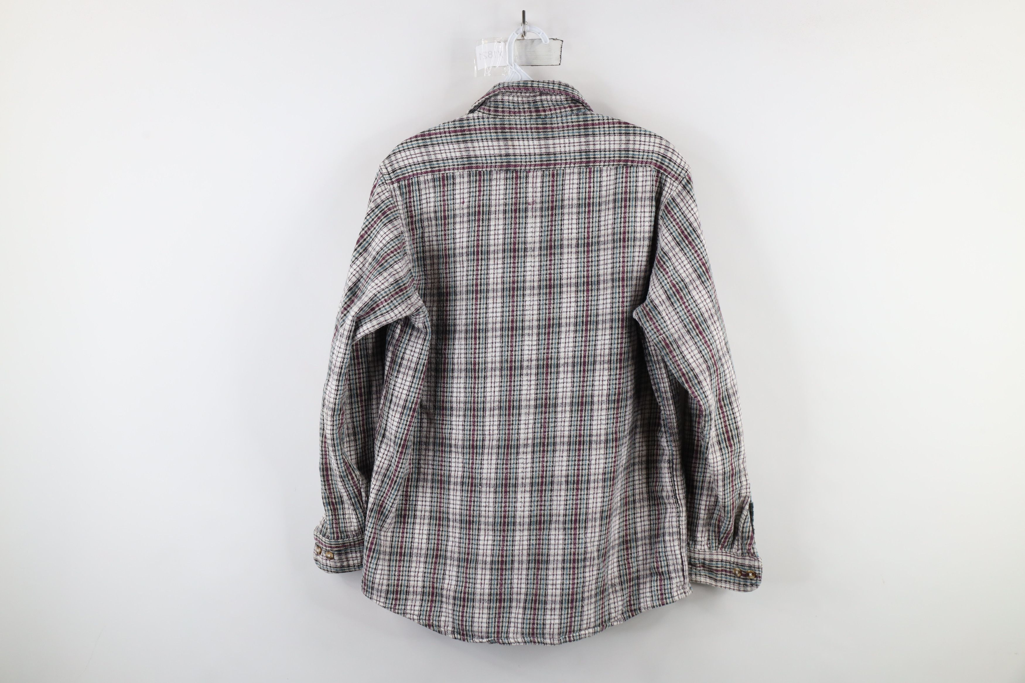 Vintage Vintage 90s Streetwear Heavyweight Button Shirt Plaid Size US M / EU 48-50 / 2 - 9 Thumbnail
