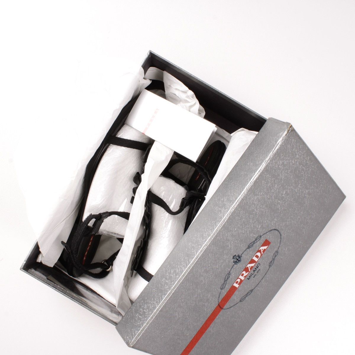 Prada Authentic Prada Black Patent Leather Floral Sandals Size US 9.5 / IT 39.5 - 21 Thumbnail