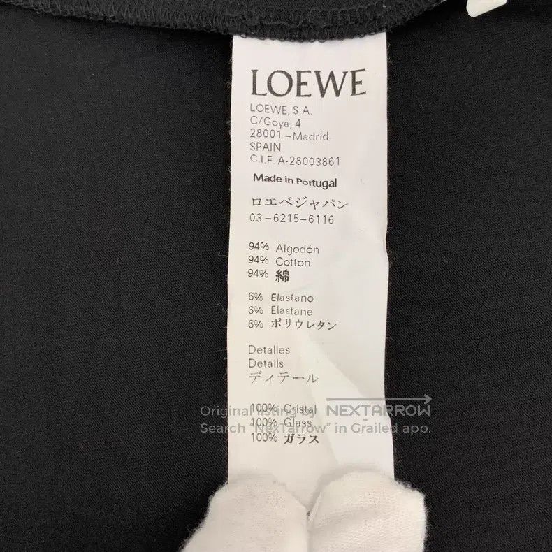 Loewe Loewe Black Logo Lettering Diamond Design Cotton Round Nec Size M / US 6-8 / IT 42-44 - 7 Thumbnail