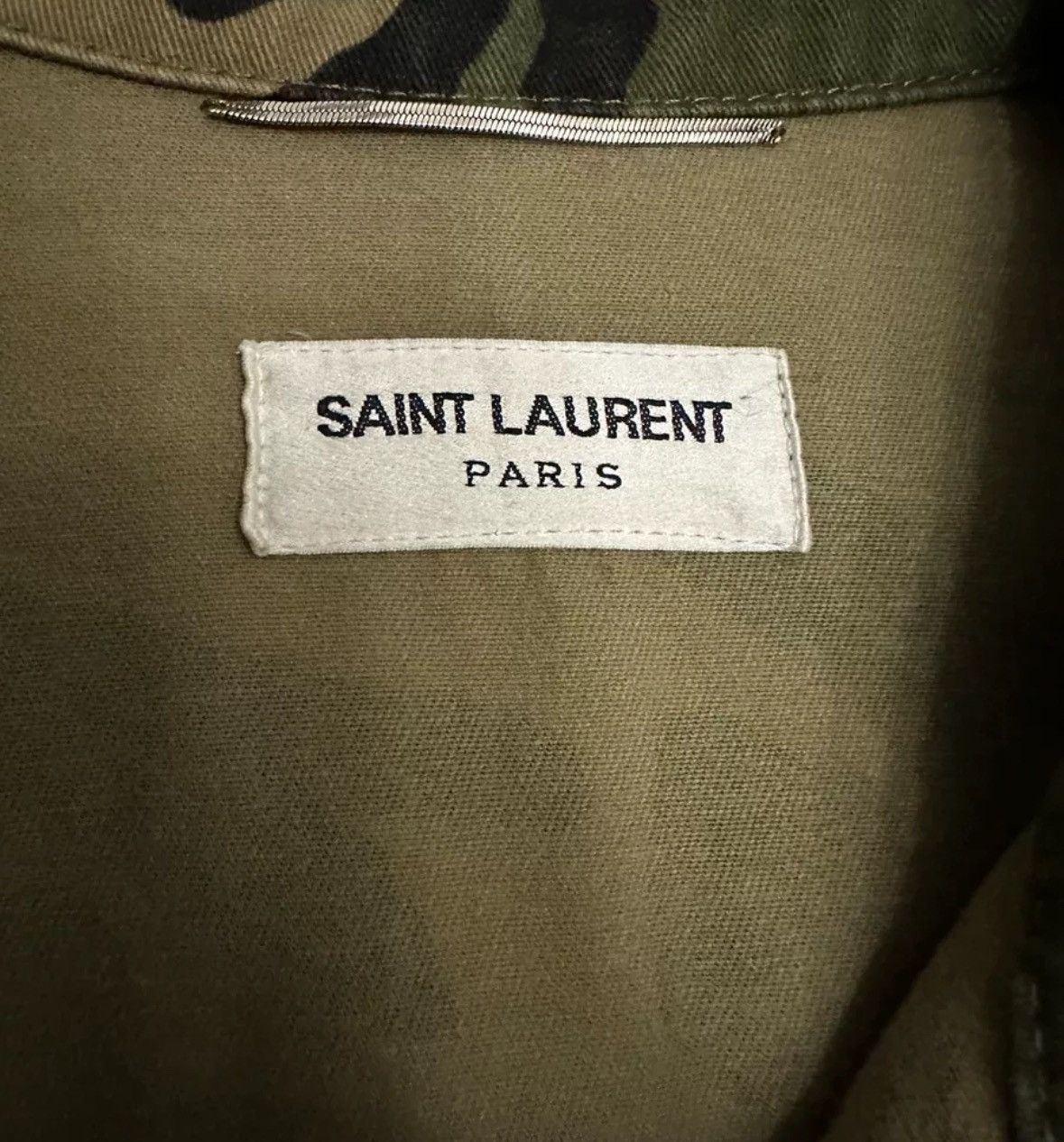 Saint Laurent Paris Saint Laurent 14fw gold border camouflage workwear jacket Size US L / EU 52-54 / 3 - 5 Thumbnail