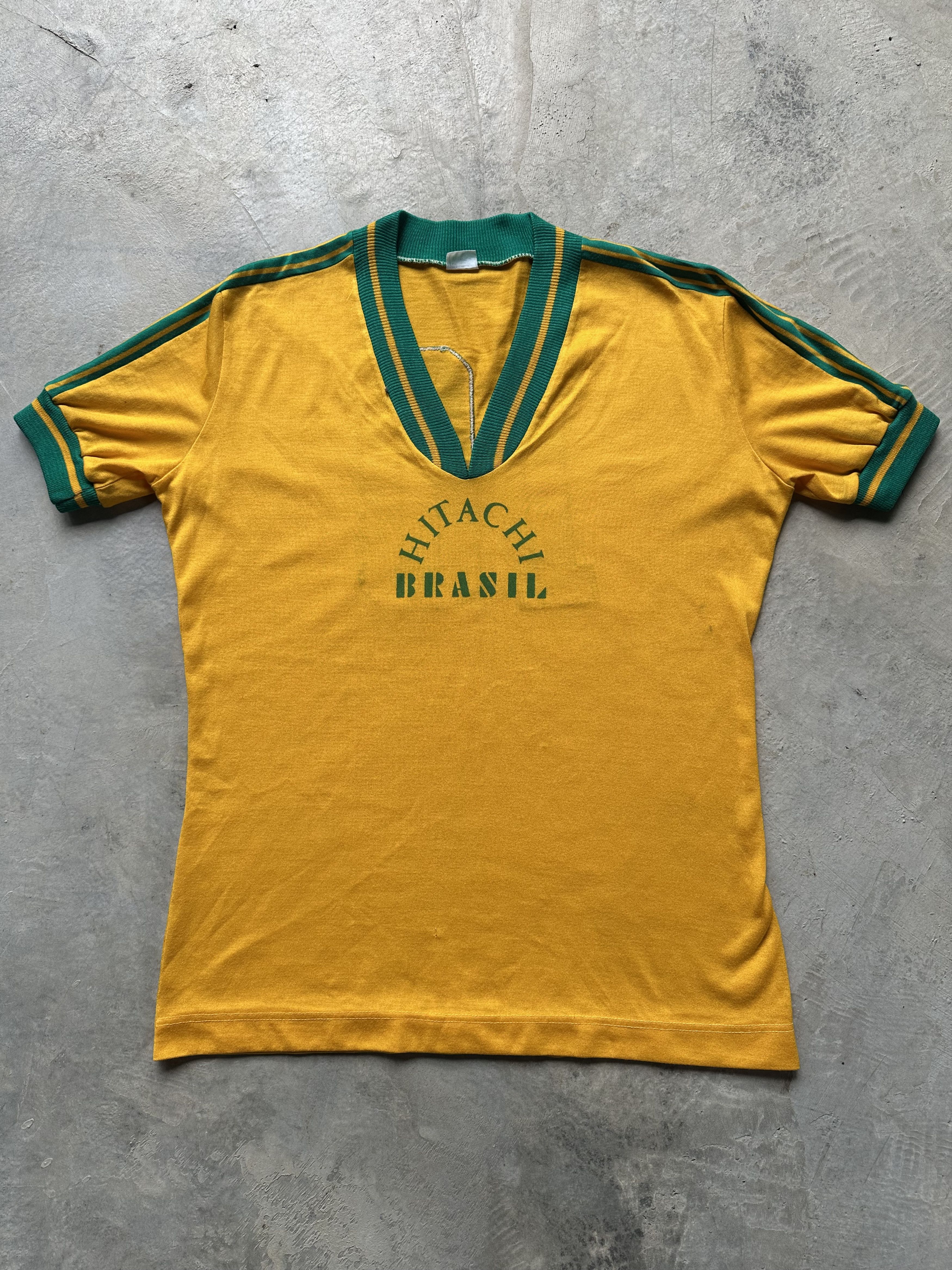 Vintage Vintage 70s Jersey Hitachi Brasil No 10 Pele Size US M / EU 48-50 / 2 - 1 Thumbnail