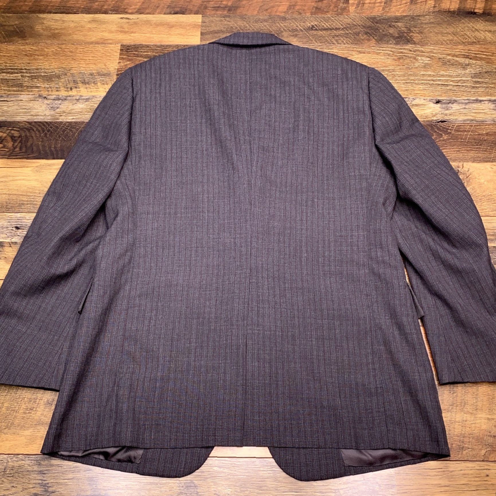 Hart Schaffner Marx Hart Schaffner Marx Suit 40R Gray Striped Wool 2 Piece USA 2 Piece Mens Jacket Pants 40 Waist 35 Inseam Regular Modern Classic Vintage N/A Size 40R - 3 Thumbnail