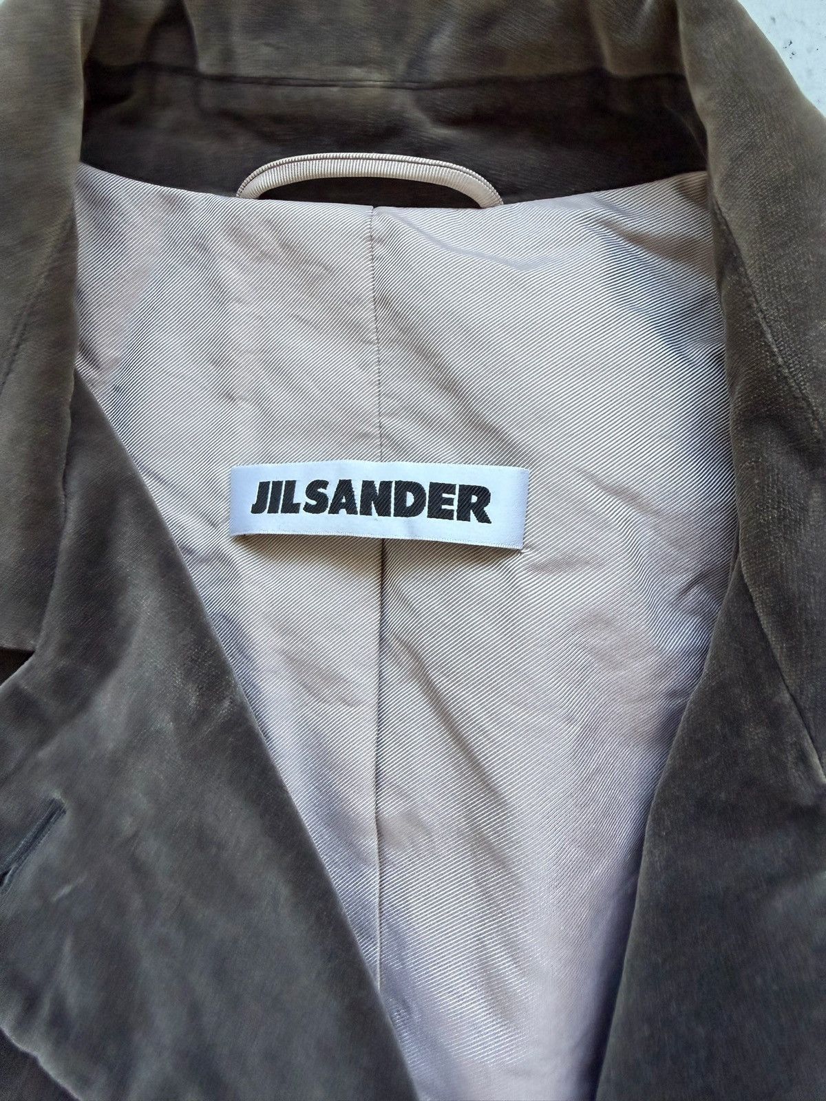 Jil Sander Jil Sander Grey Velvet Trench Coat Size US S / EU 44-46 / 1 - 4 Thumbnail