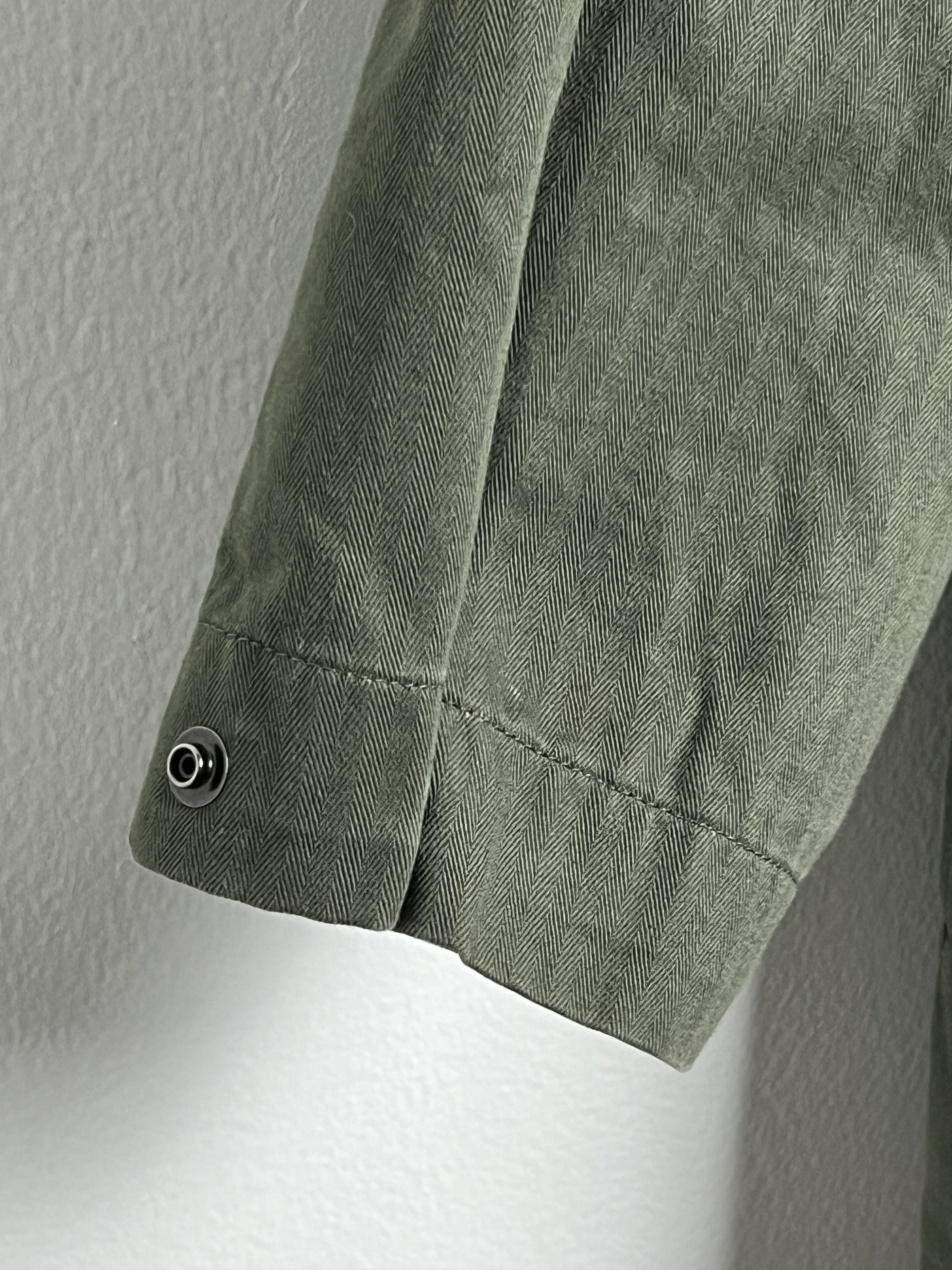 Engineered Garments Sonor Herringbone Asymmetrical Cotton Shirt Jacket Size US M / EU 48-50 / 2 - 6 Thumbnail