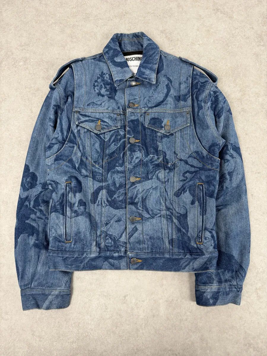 Moschino FW2017 Moschino Tattooed Horse Print Blue Denim Jacket Size US M / EU 48-50 / 2 - 6 Thumbnail