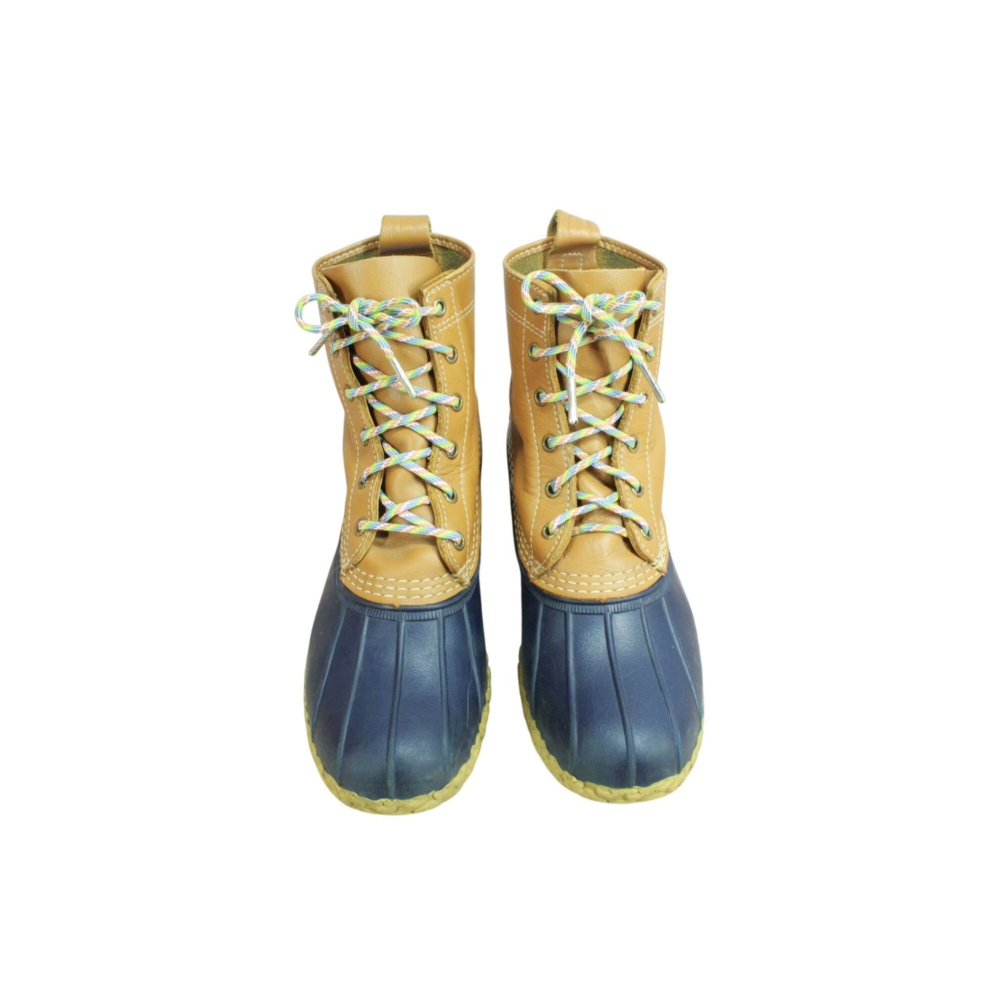 L.L. Bean × Leather LL Bean Women's Leather Unlined Ankle Duck Boots Size 9 M Size US 9 / IT 39 - 4 Thumbnail