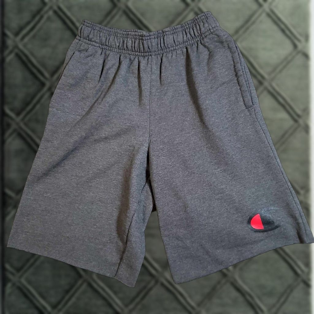 Champion Champion Sweat Shorts Men Small Gray Pockets Sweat Shorts Gym & Training Basketball Cross Training Bodybuilding Beach -Activewear- S Size US 29 - 1 Thumbnail