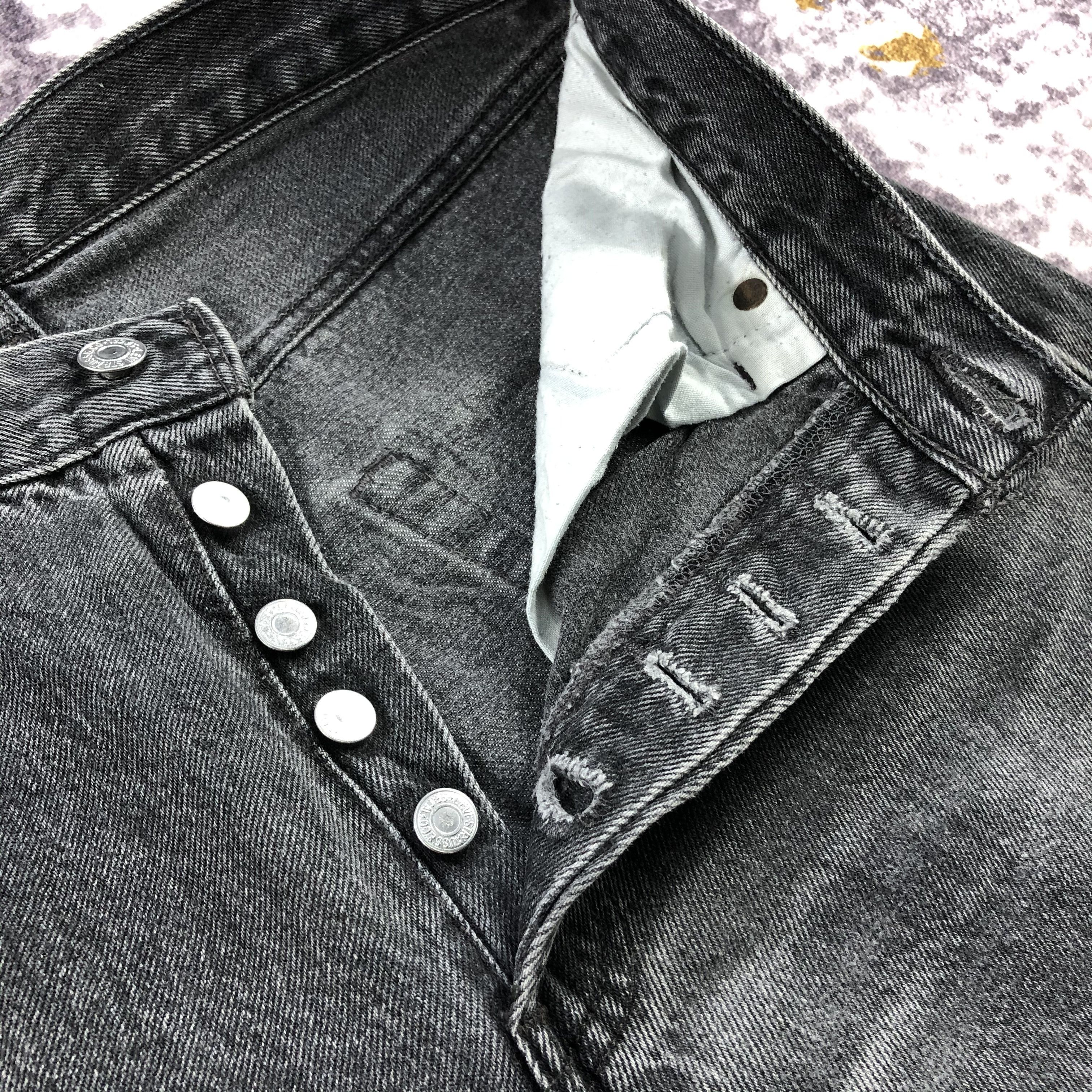 Levi's Vintage 90s Levis 501 Faded Black Jeans-JM2395 Size US 30 / EU 46 - 10 Thumbnail