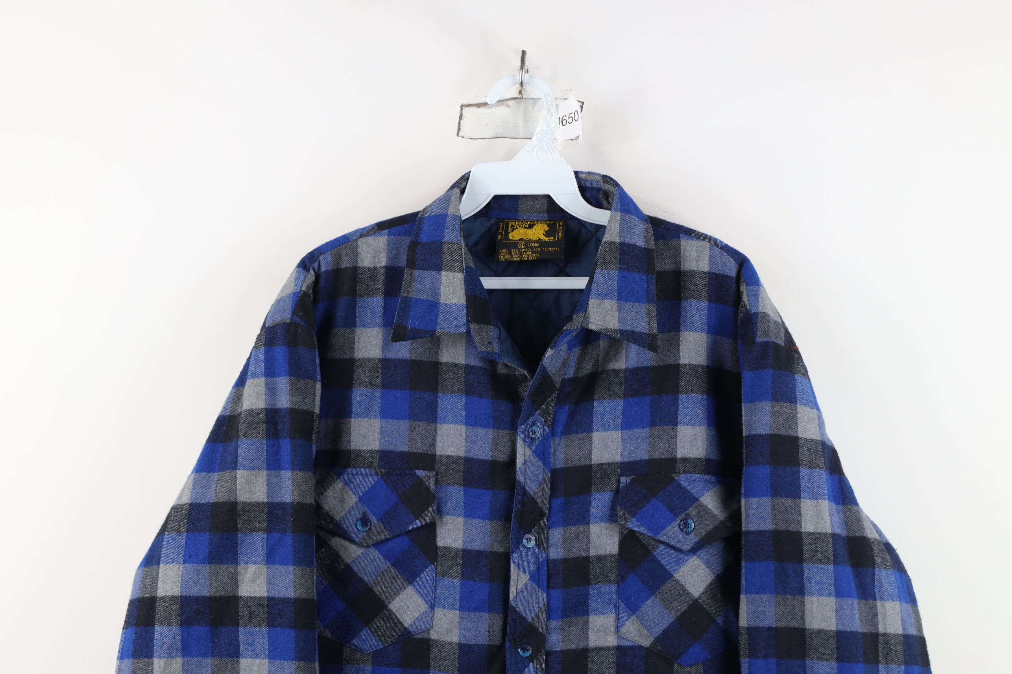 Vintage Vintage 90s Streetwear Flannel Button Shirt Jacket Jac Shirt Size US XL / EU 56 / 4 - 2 Thumbnail