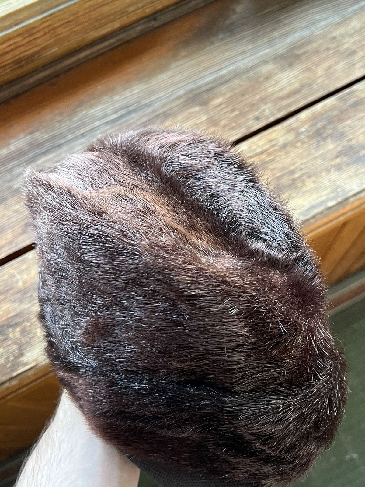 Vintage Vintage Rare Real fur Winter hat USSR hat Brezhnevka Size ONE SIZE - 6 Thumbnail