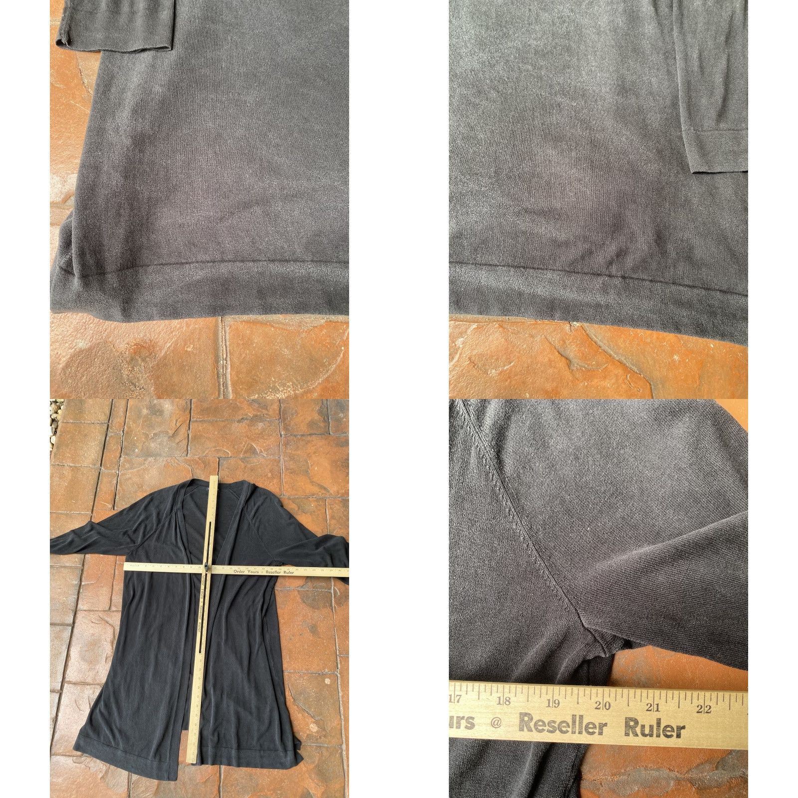 Eileen Fisher Eileen Fisher Tencel Long Cardigan Open Front Duster Womens Large Black Size L / US 10 / IT 46 - 8 Thumbnail