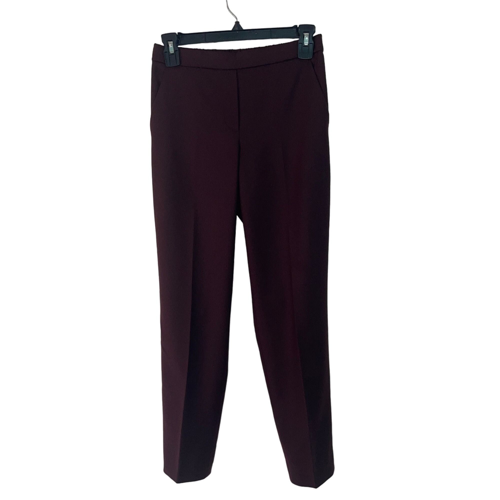 Other Theory Womens Pants Size 00 Burgundy Sleek Flannel Size 24" / US 00 / IT 34 - 7 Thumbnail