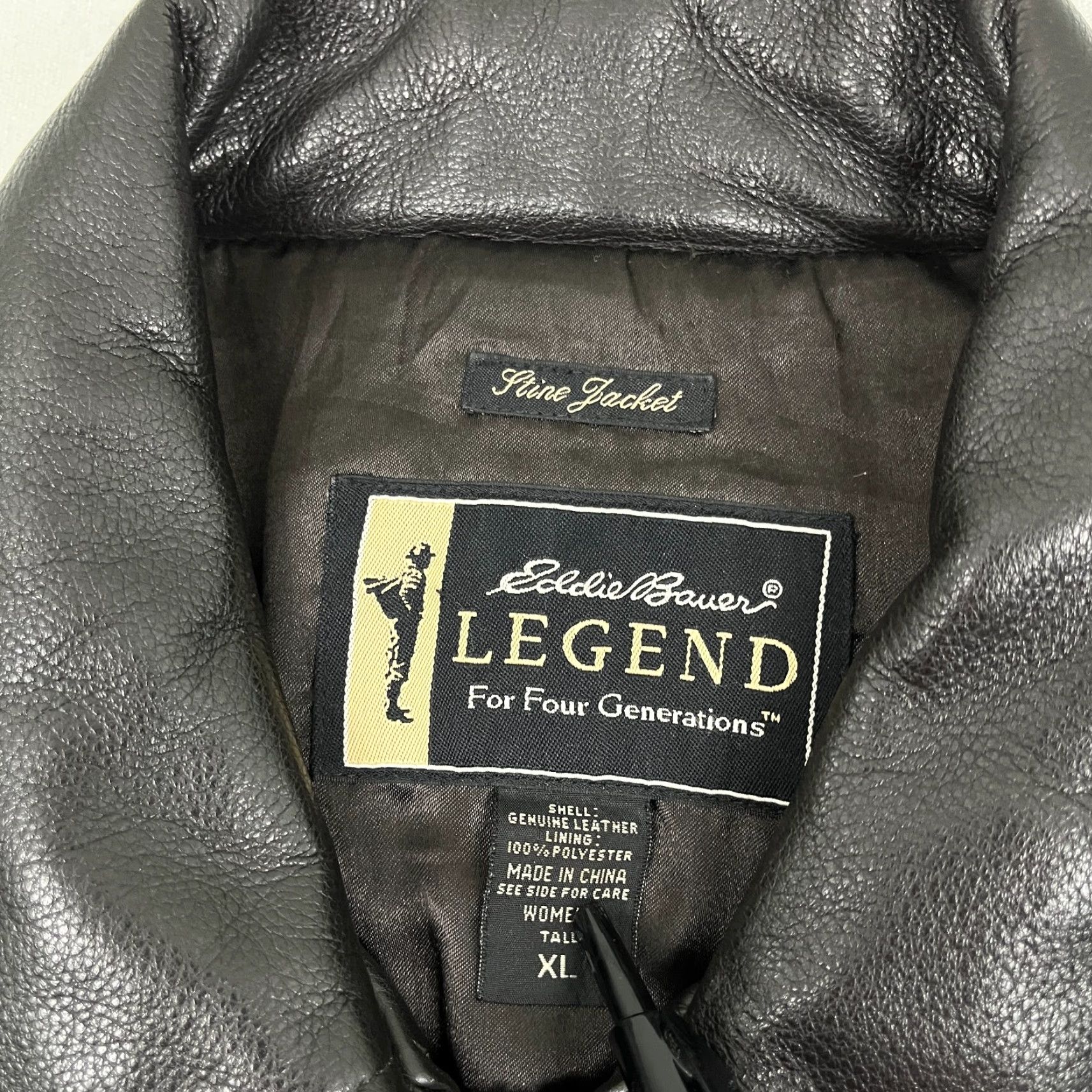 Eddie Bauer VTG Eddie Bauer Stine Jacket Women XL Tall Mens L Soft Leather Black Motorcycle Jacket Overcoat, 90s Classic Retro Riding Casual Workwear Size L / US 10 / IT 46 - 2 Thumbnail