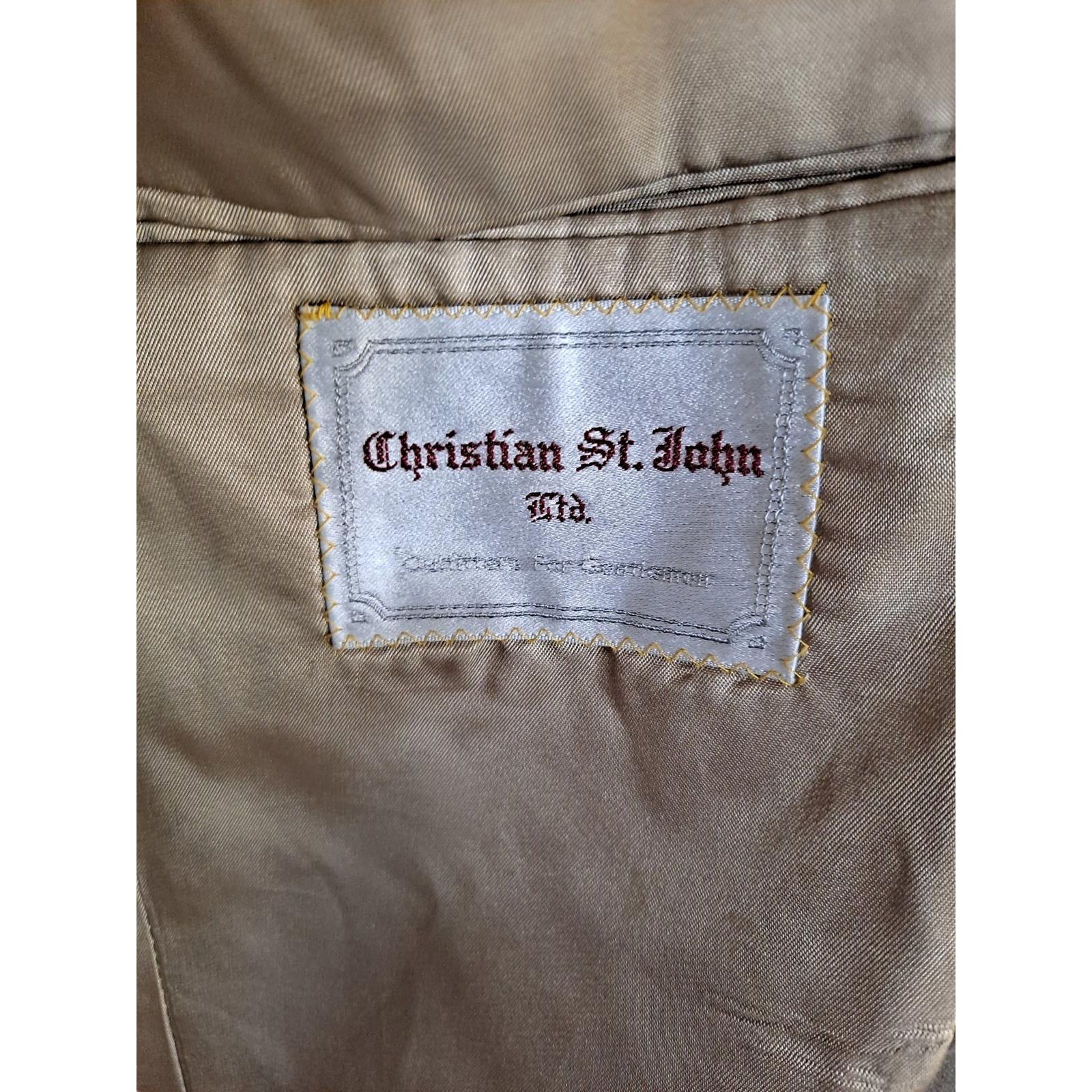 Other Christian St John Polo University Club Tan 2 Button Pinstrip Size 40R - 3 Thumbnail