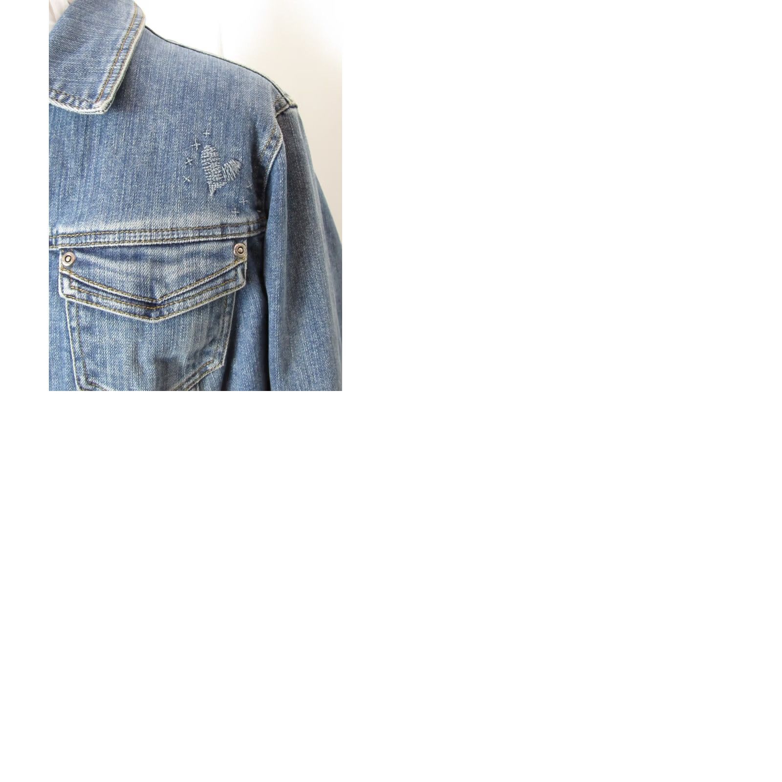 Brighton Brighton Denim Jacket Womens XL Rhinestone Button Long Sleeve Collared Y2K Blue Jacket Size XL / US 12-14 / IT 48-50 - 9 Thumbnail