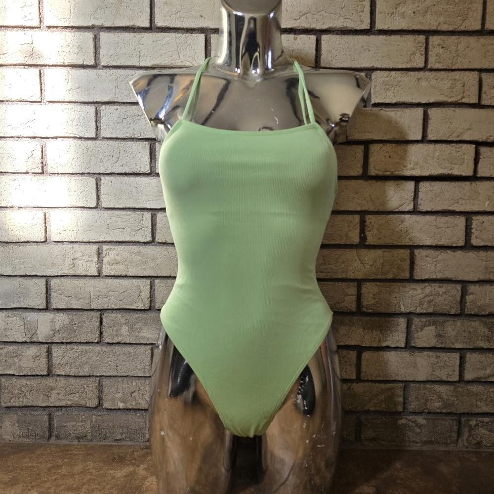 Shein Mint Back Laced Up SHEIN Monokini Size ONE SIZE - 1 Thumbnail