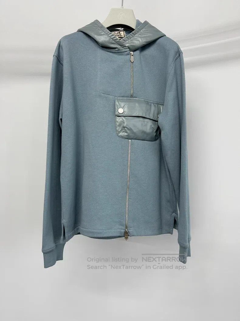 Hermes Hermes Blue patchwork hoodie for fall/winter 2022 Size US S / EU 44-46 / 1 - 1 Thumbnail